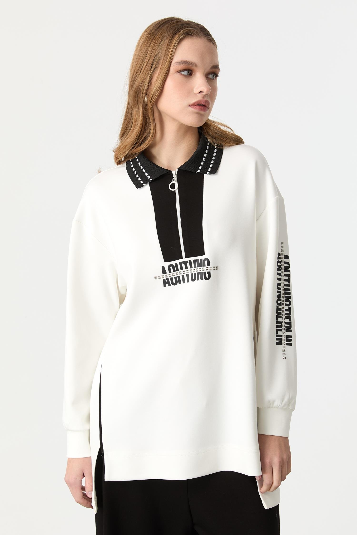 Baskı Detaylı Modal Tunik-KEMIK