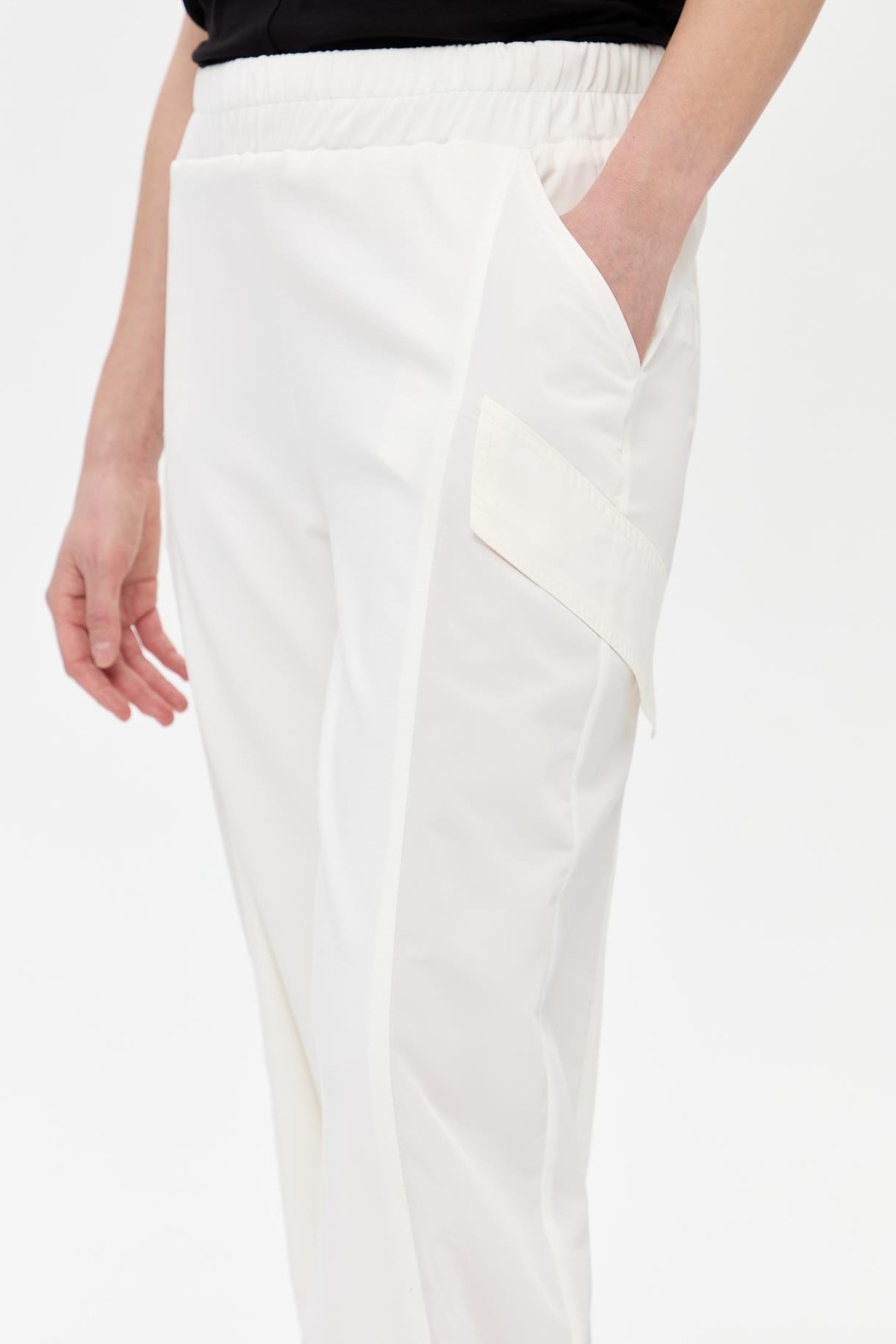 Bel ve Paça Lastikli  Pantolon - KEMIK