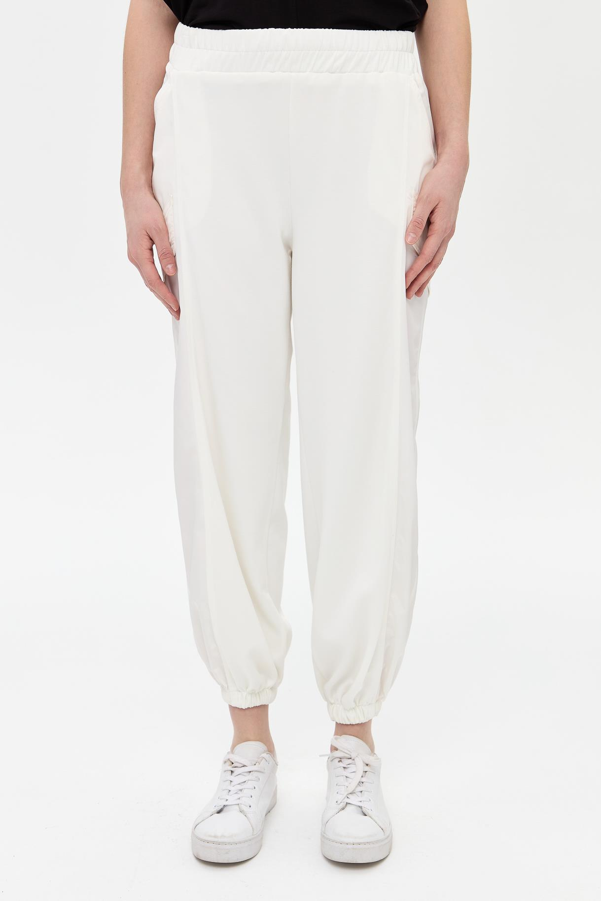 Bel ve Paça Lastikli  Pantolon - KEMIK