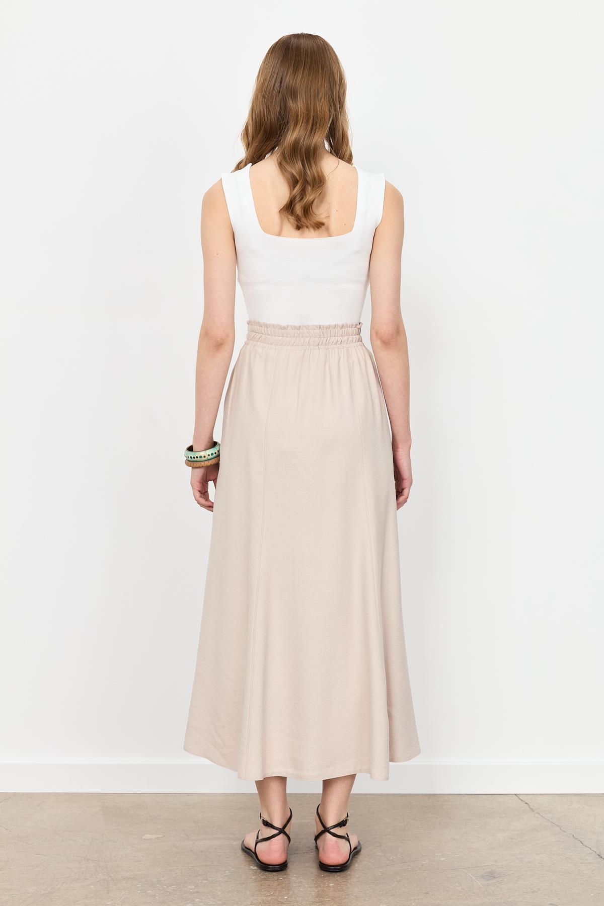 Beli Lastik Modal Uzun Etek-TAŞ