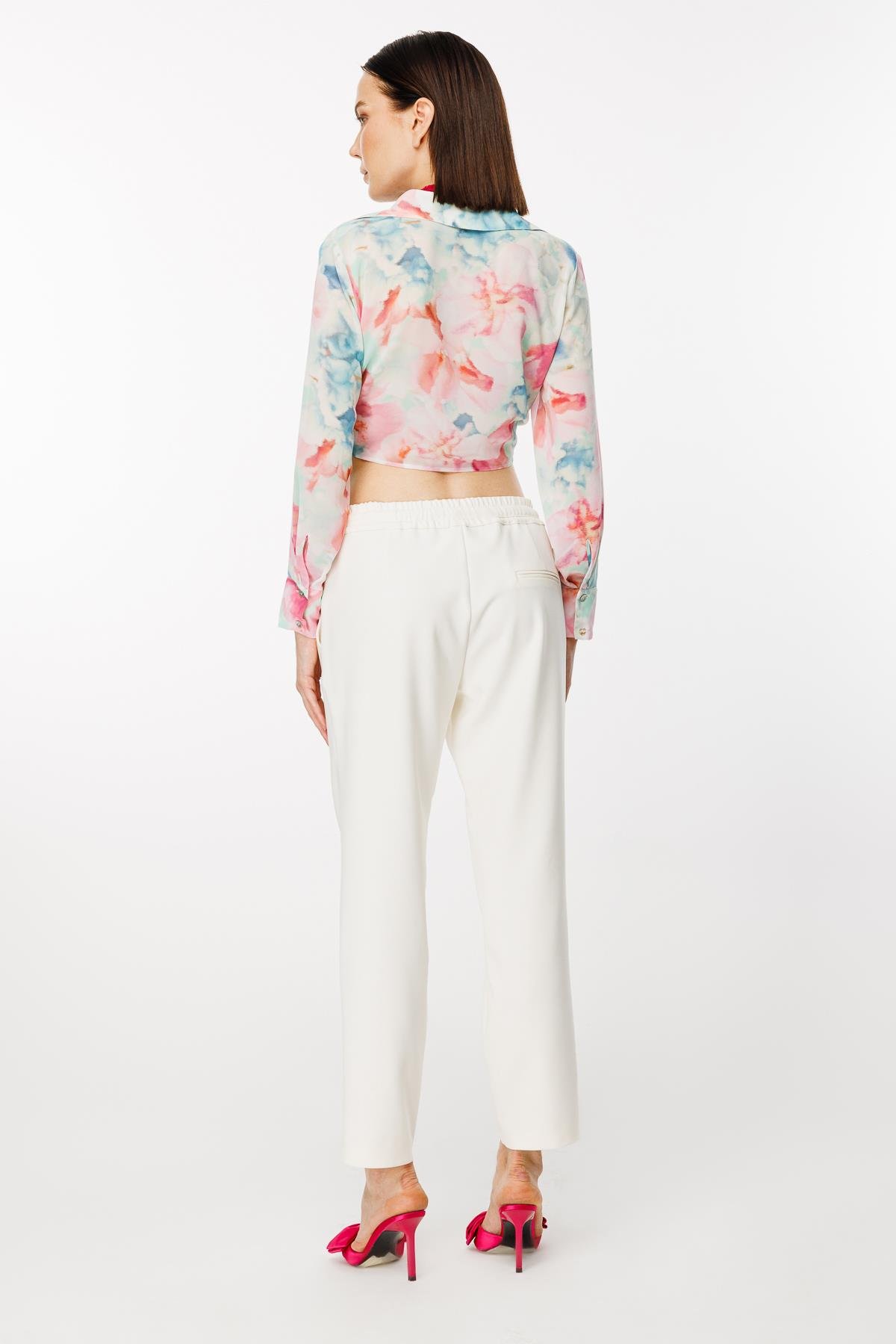 Beli Lastik ve İp Detaylı Pantolon - KEMIK