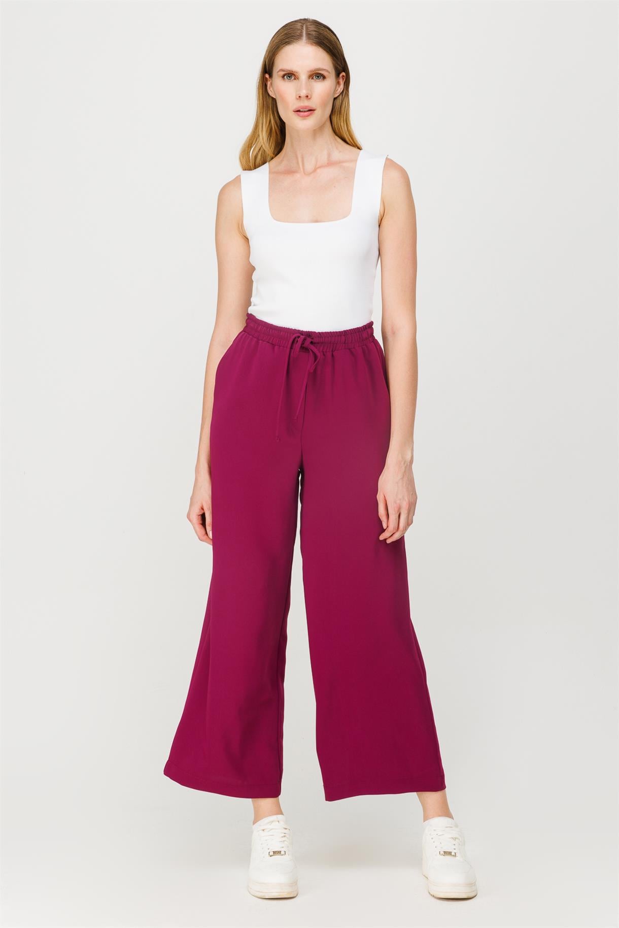 Beli Lastikli Bol Paça Pantolon - A.MÜRDÜM