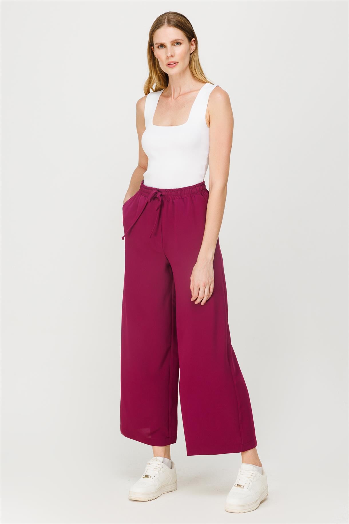 Beli Lastikli Bol Paça Pantolon - A.MÜRDÜM