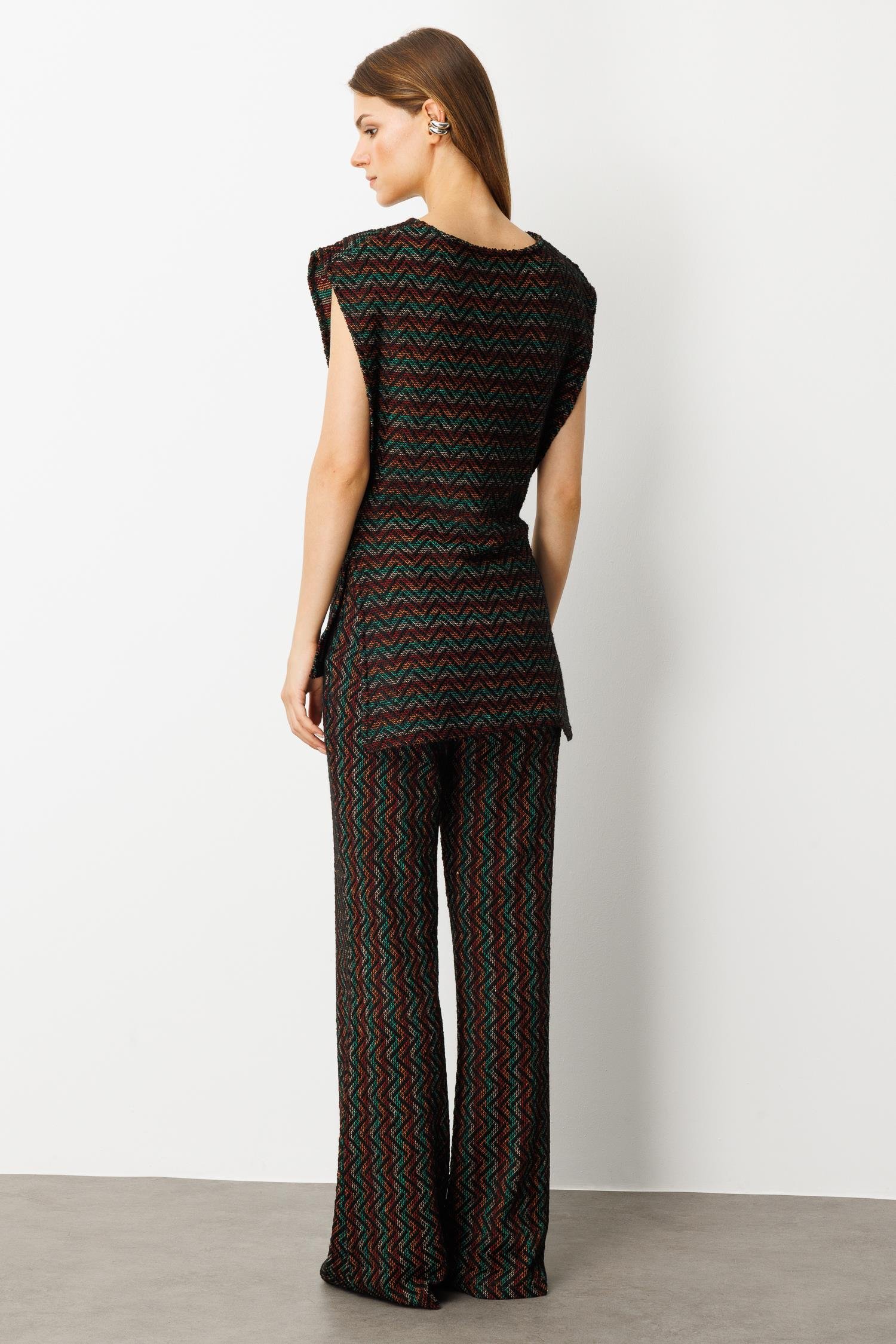 Beli Lastikli Örme Pantolon-HAKİ