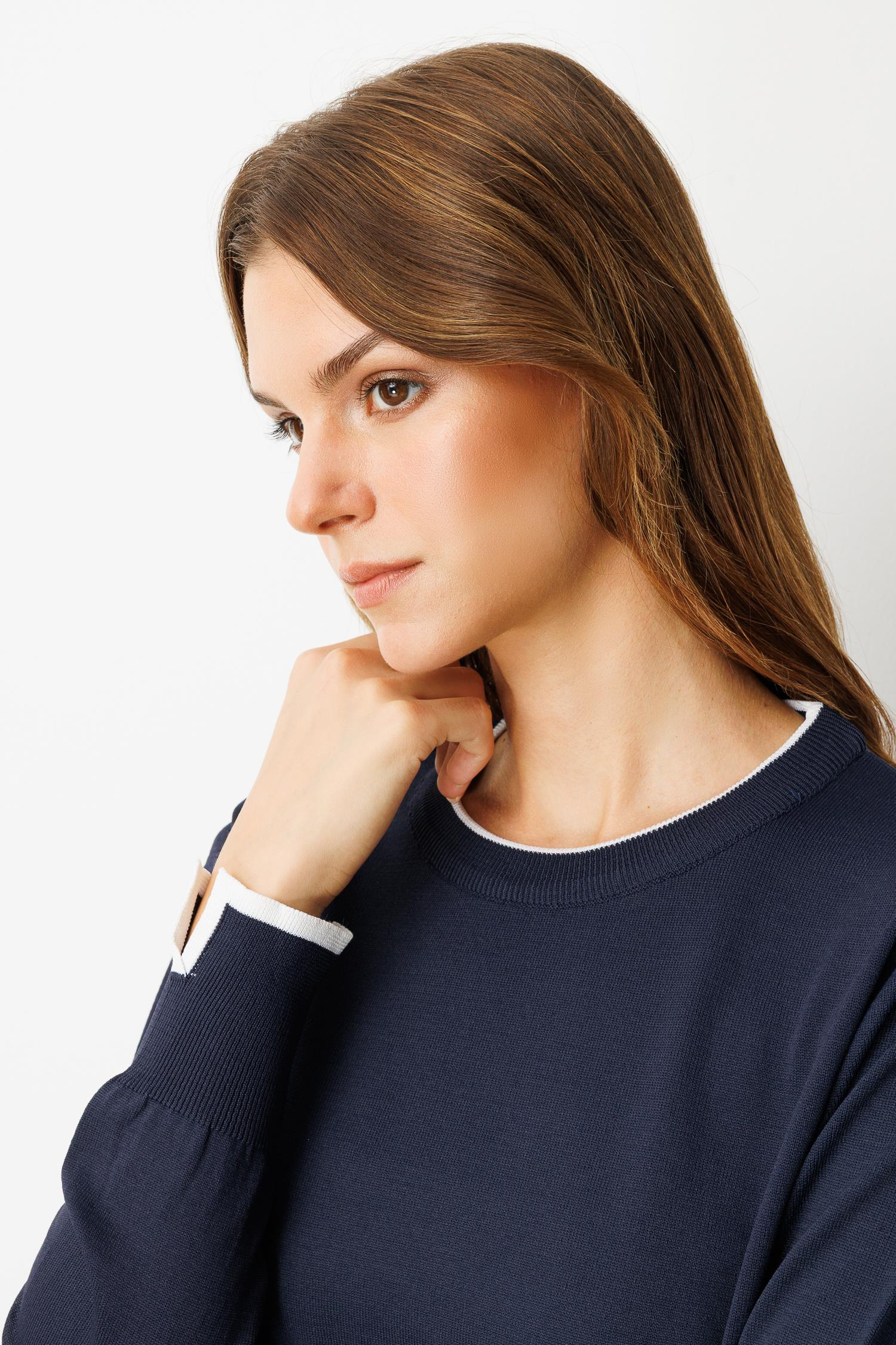 Biye Detaylı Basic Triko Kazak-LACI