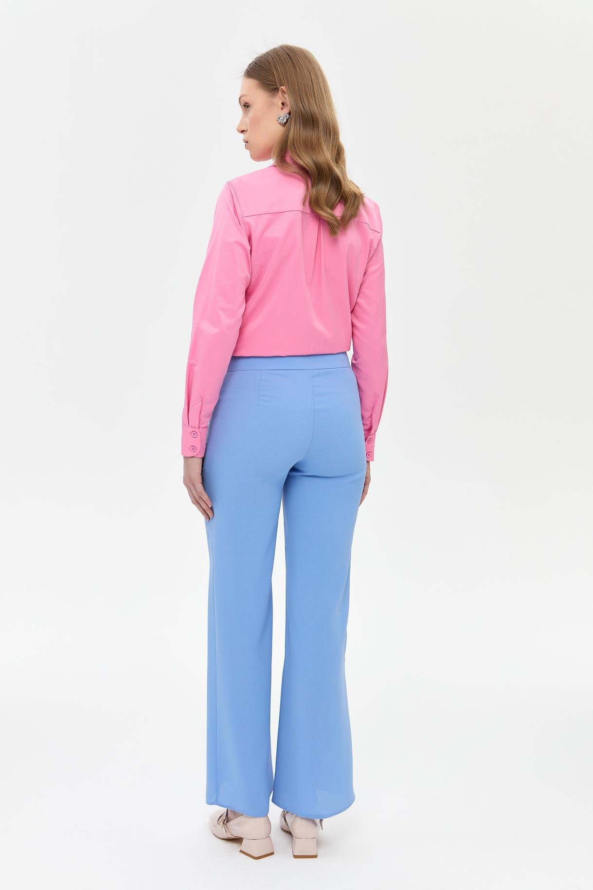 Bol Paça Klasik Pantolon - MAVİ