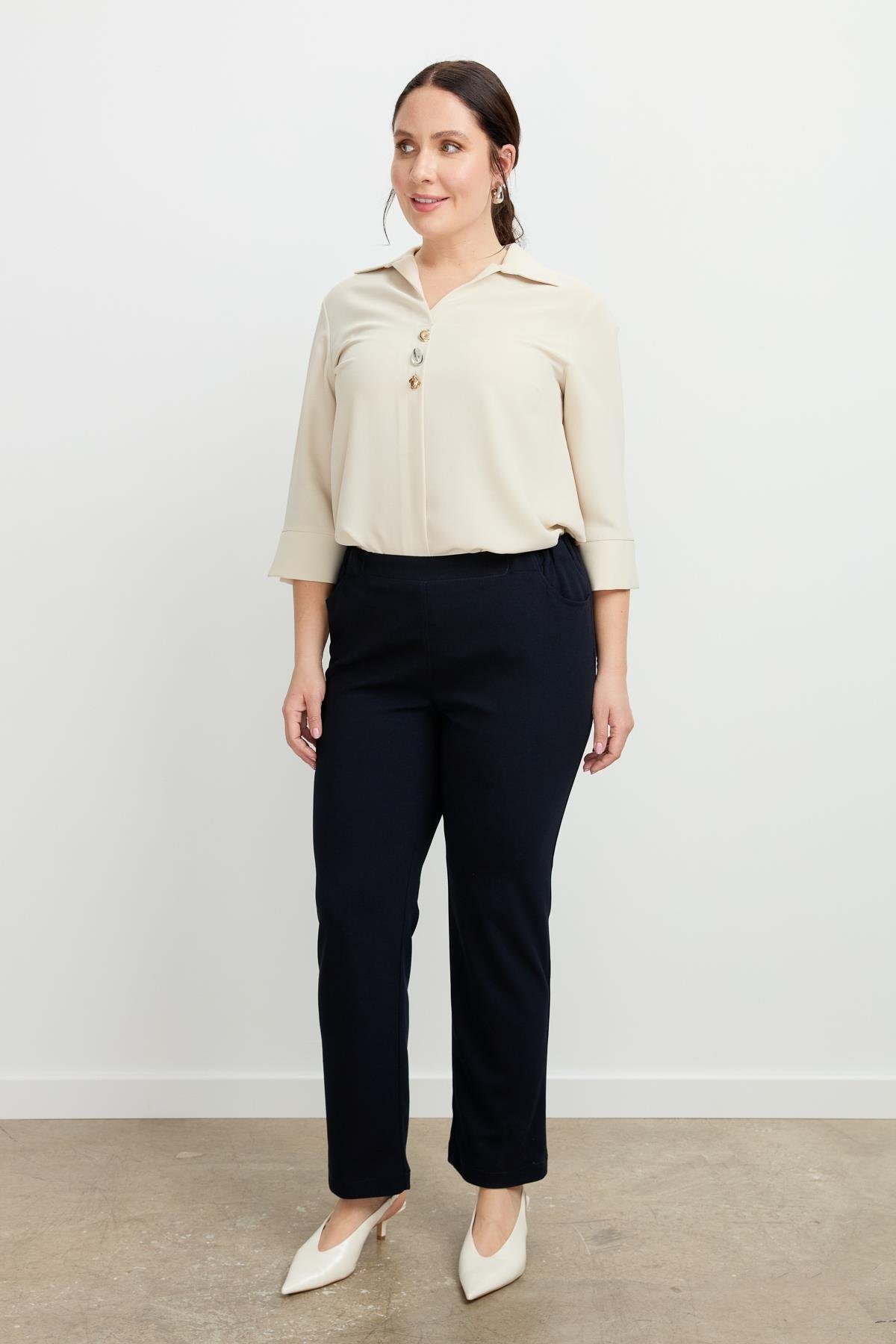 Büyük Beden Arkası Cepli Pantolon-LACI