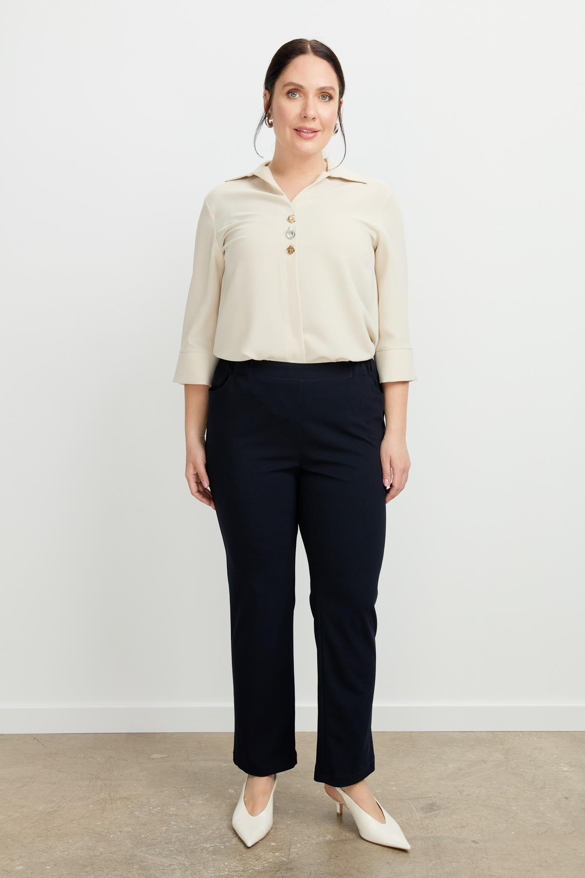 Büyük Beden Arkası Cepli Pantolon-LACI