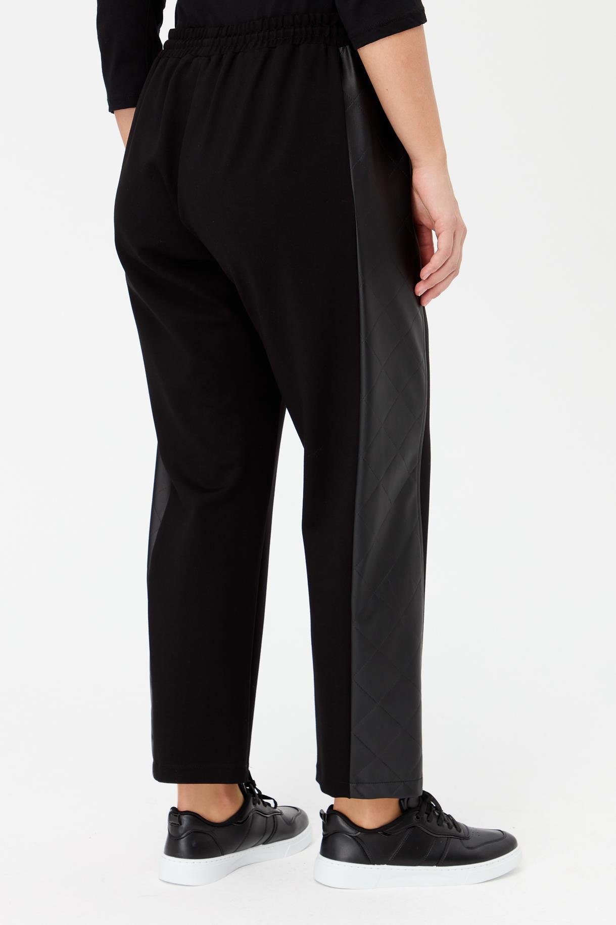 Büyük Beden Beli Lastikli Dalgıç Pantolon - SİYAH