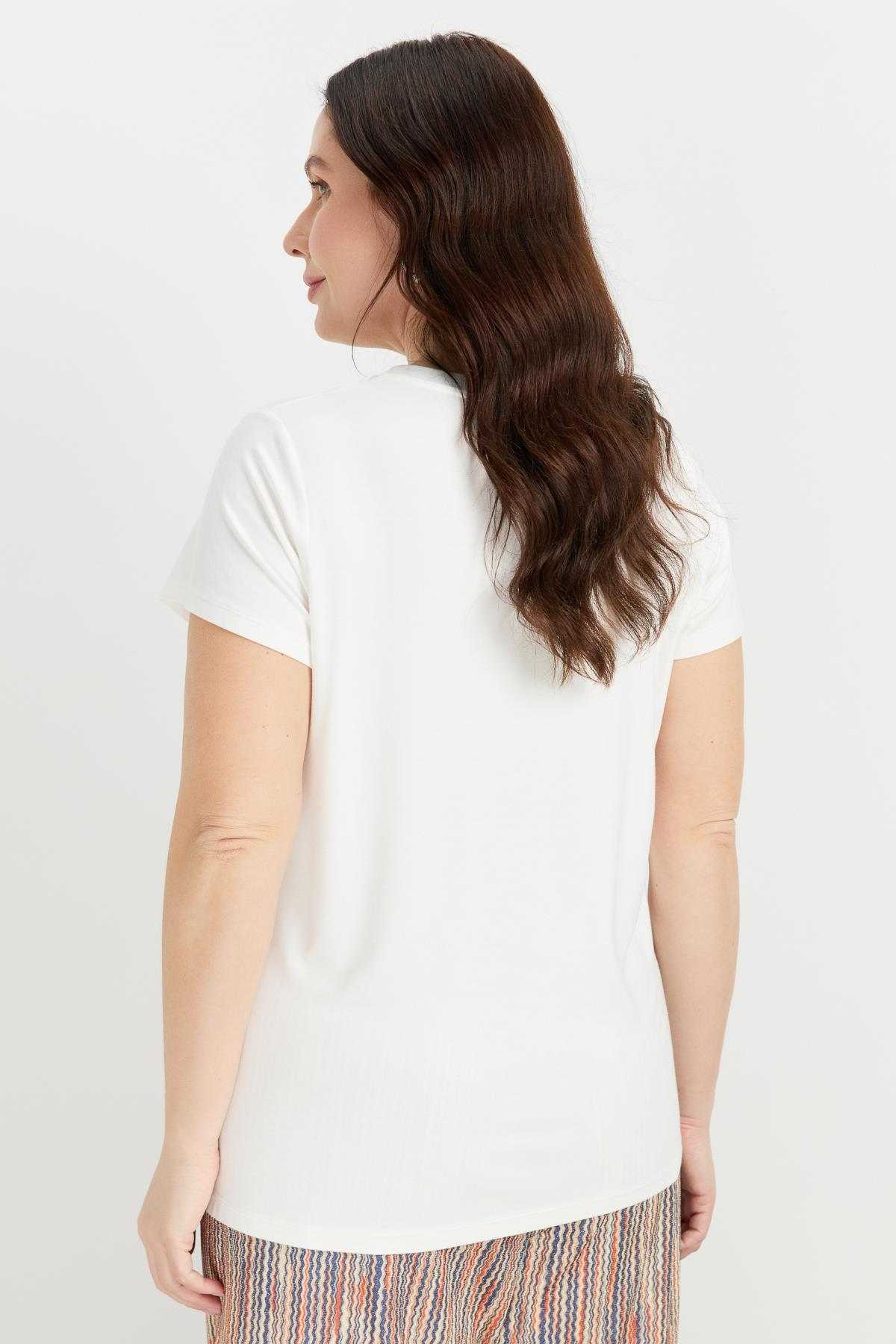 Büyük Beden Çiçek Baskılı Bluz-SARI