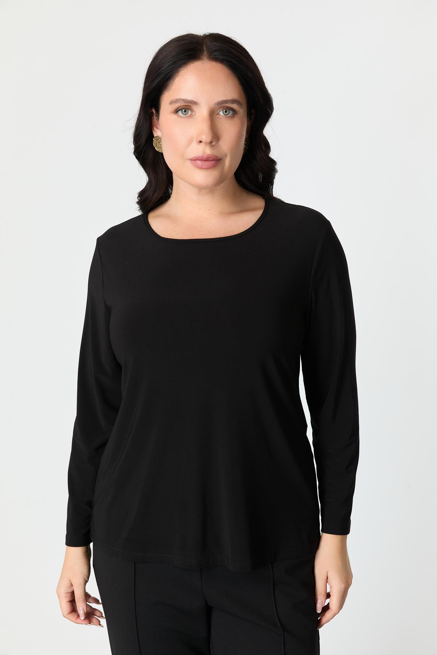 Büyük Beden Desenli Şifon Gömlek-