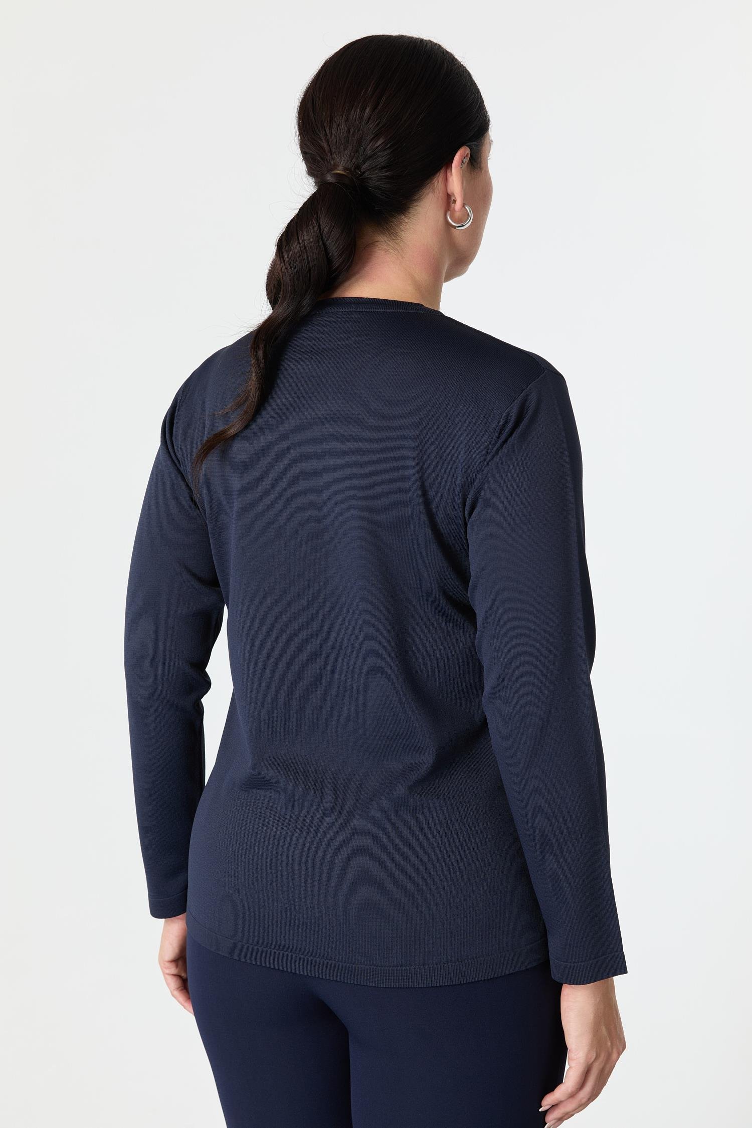 Büyük Beden Kendinden Desenli Triko Kazak-LACI