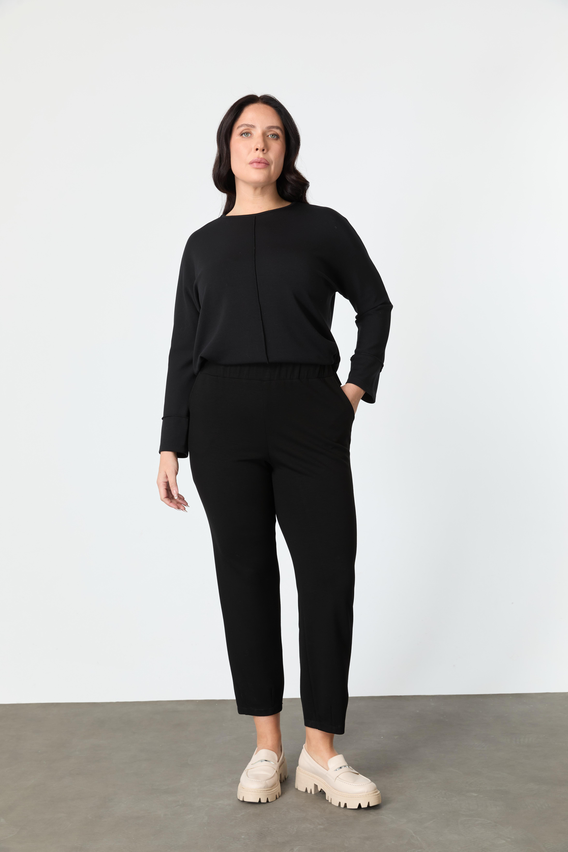 Büyük Beden Modal Pantolon-SİYAH