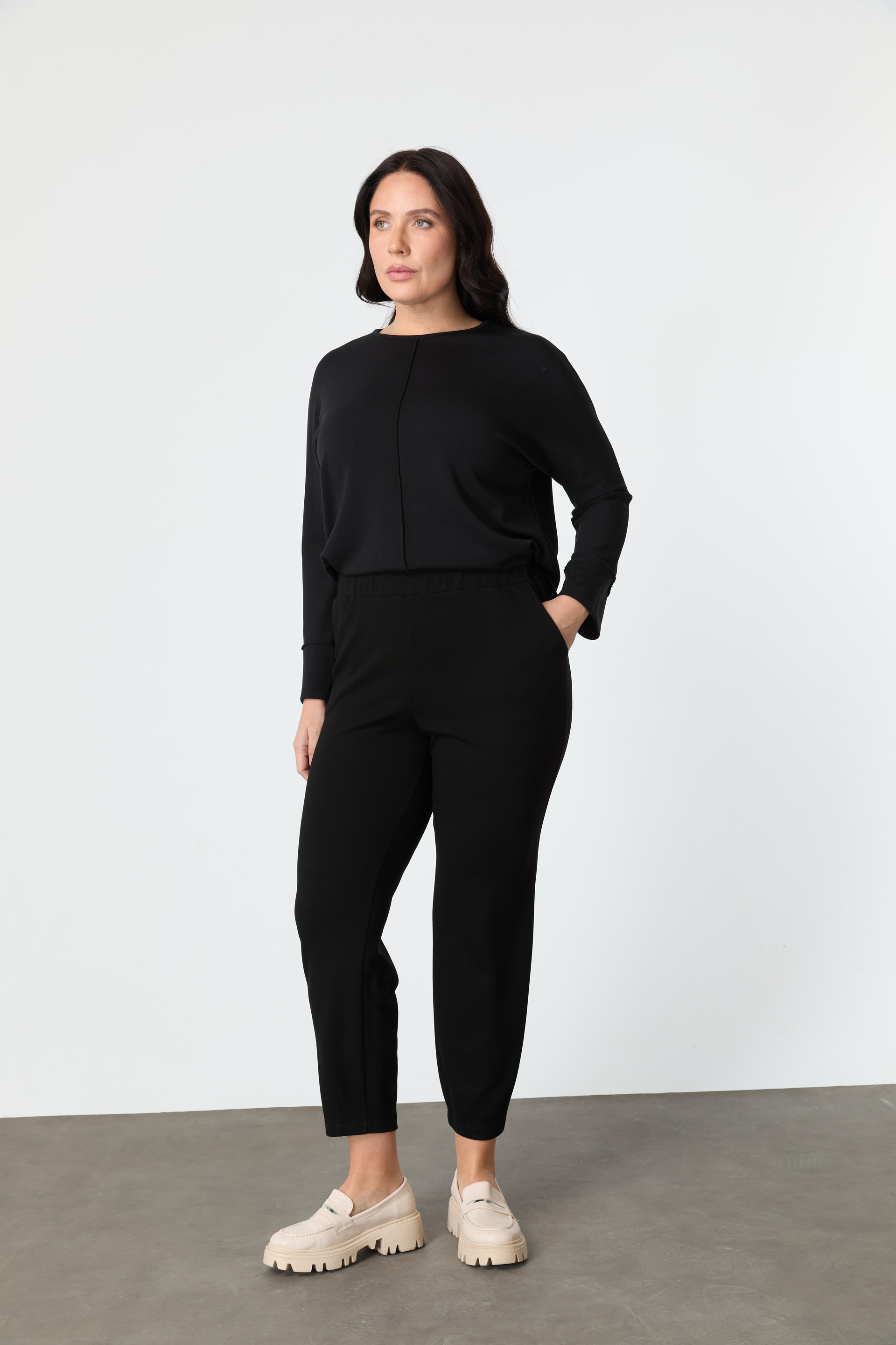 Büyük Beden Modal Pantolon-SİYAH