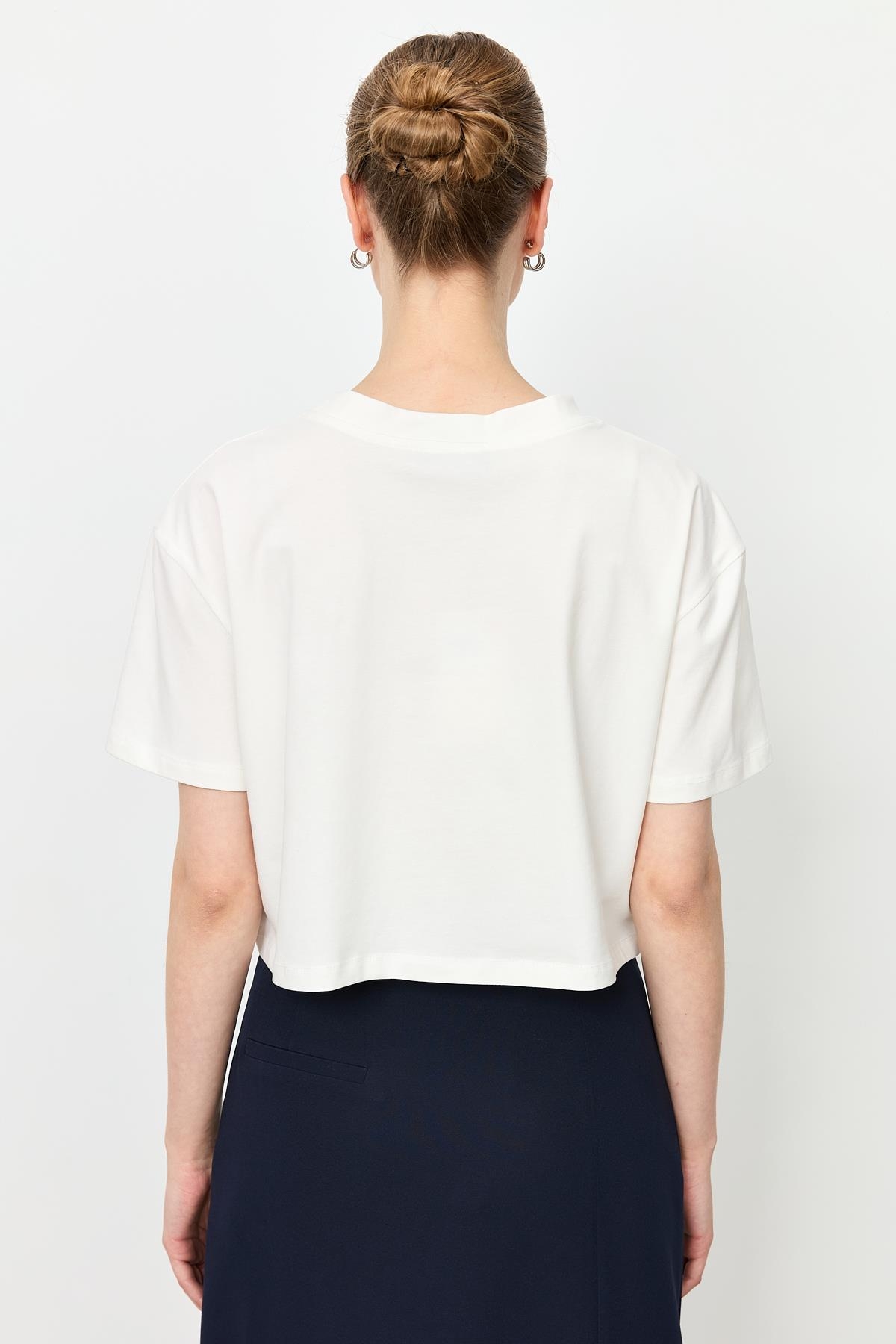 Büzgü Detay Cepli Bluz-KEMIK