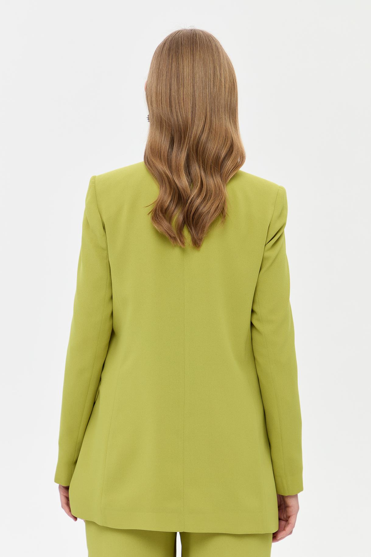 Çift Düğmeli Cep Detaylı Krep Ceket - Y.YEŞİLİ