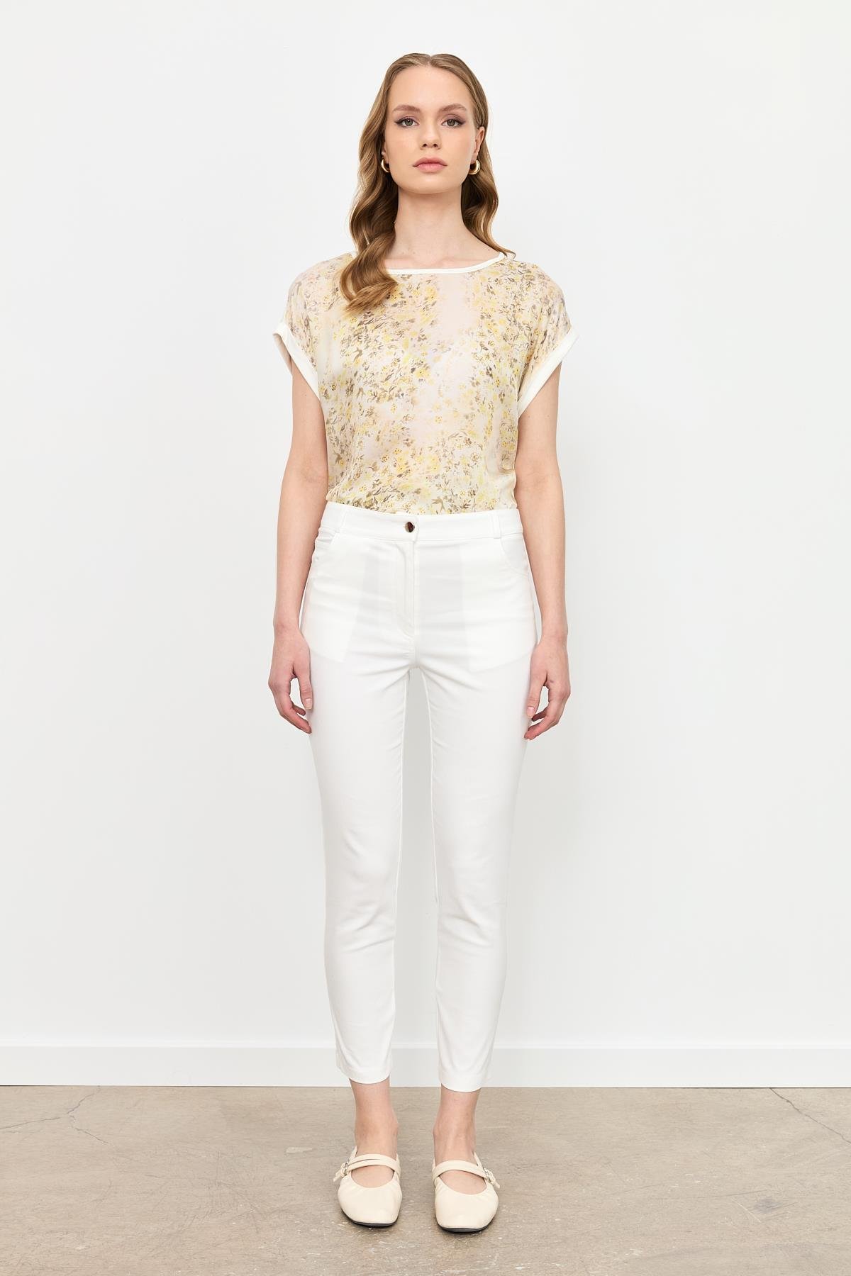 Dar Paça Pamuk Pantolon-KEMIK