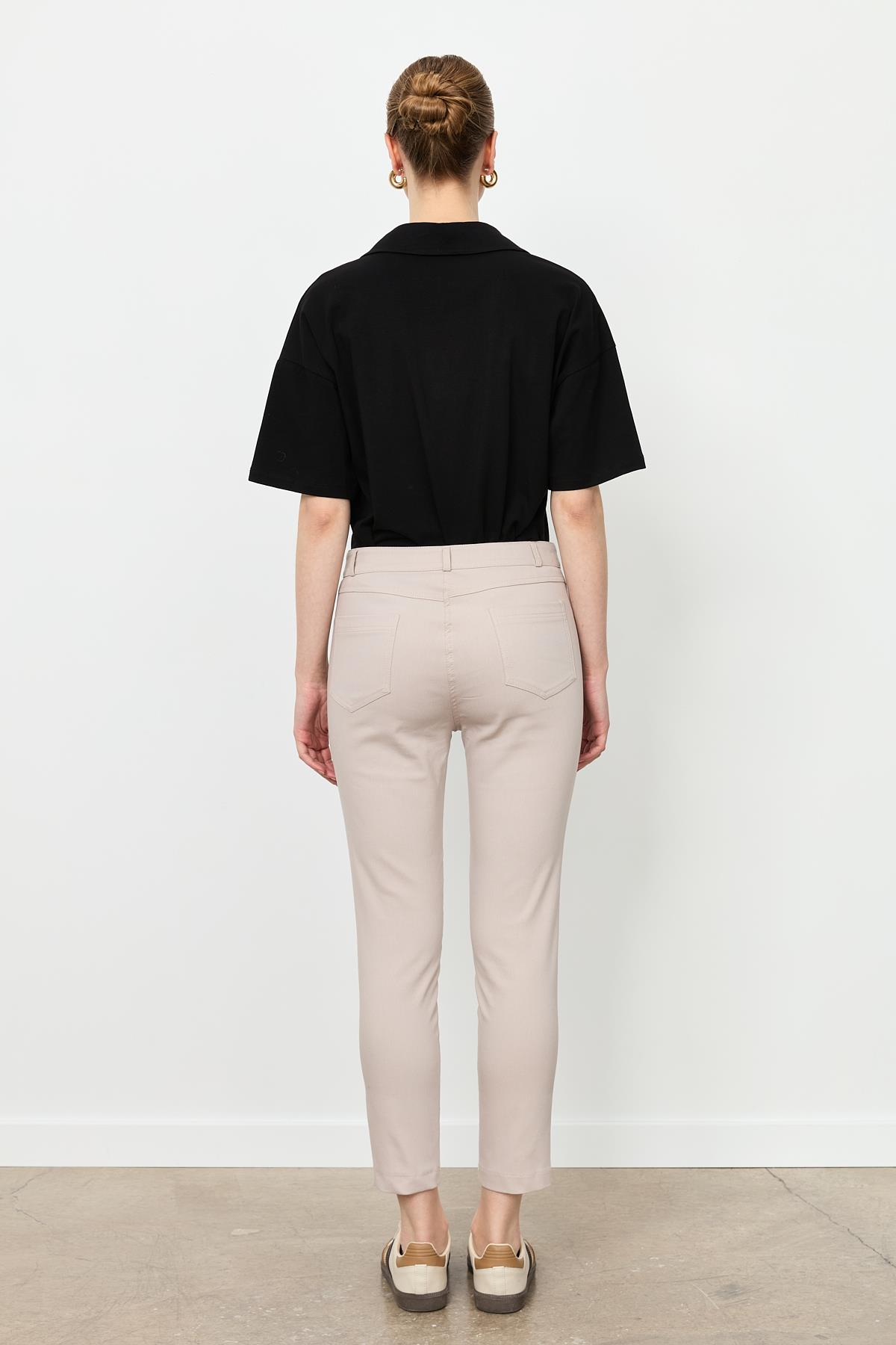 Dar Paça Pamuk Pantolon-TAŞ