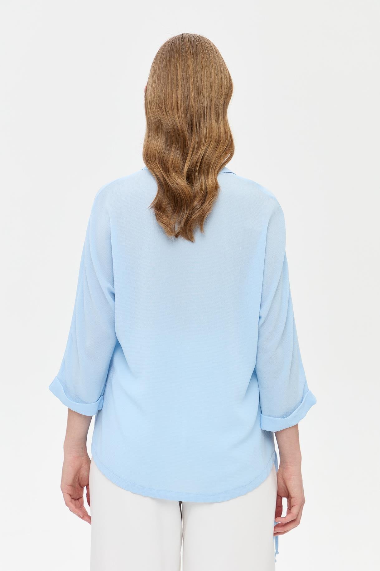 Etek Ucu Büzgülü Gömlek - A.MAVI