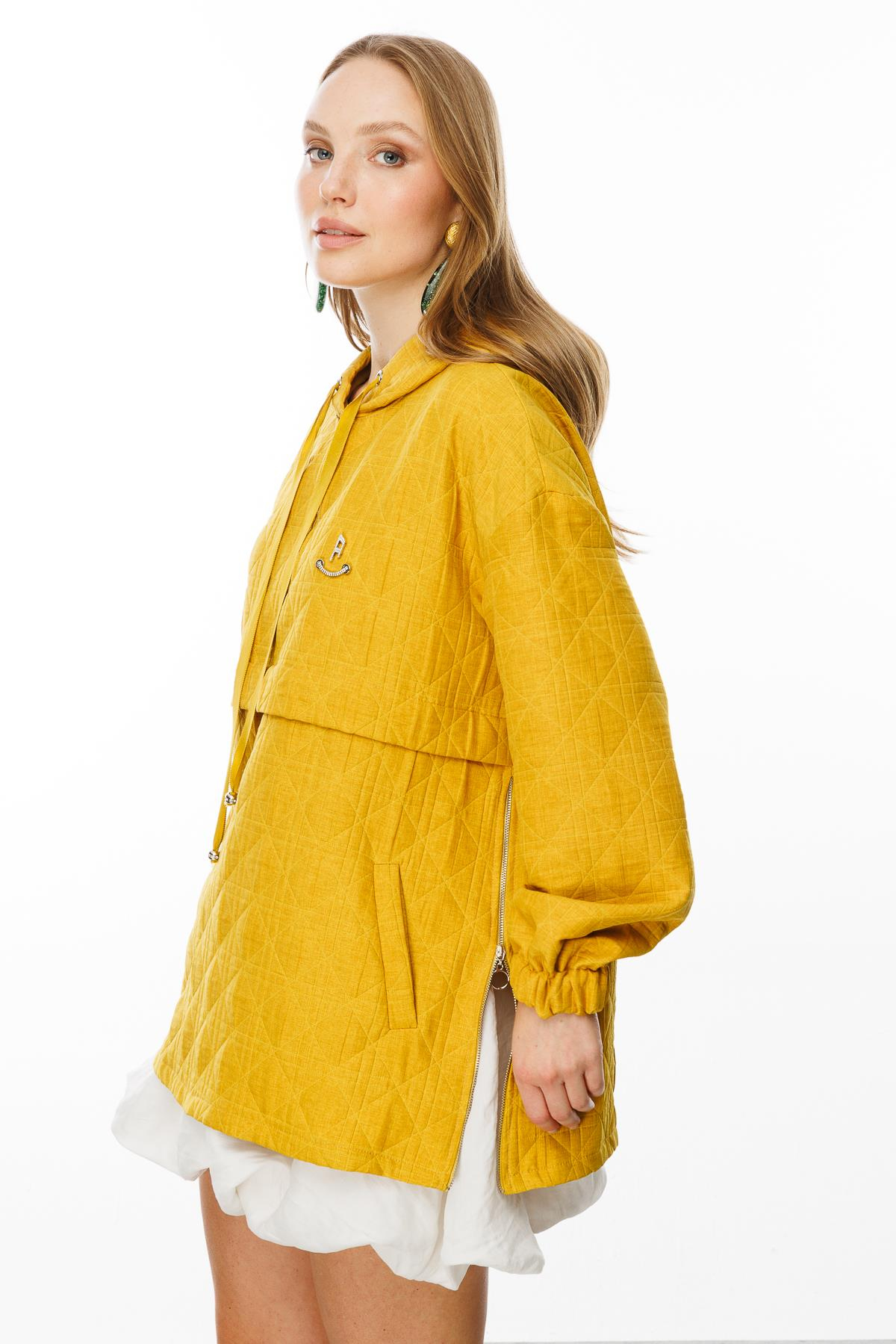 Kapüşon Detaylı Kapitone Sweatshirt