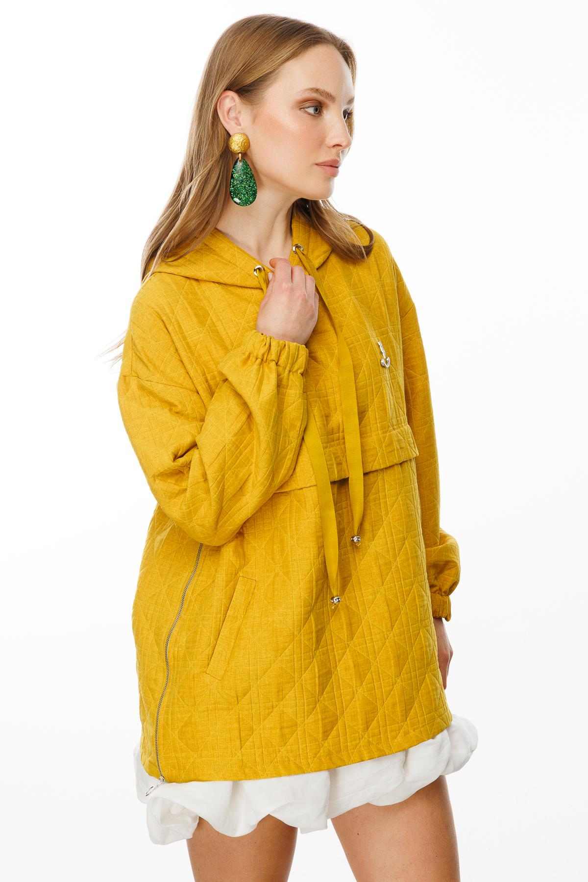 Kapüşon Detaylı Kapitone Sweatshirt
