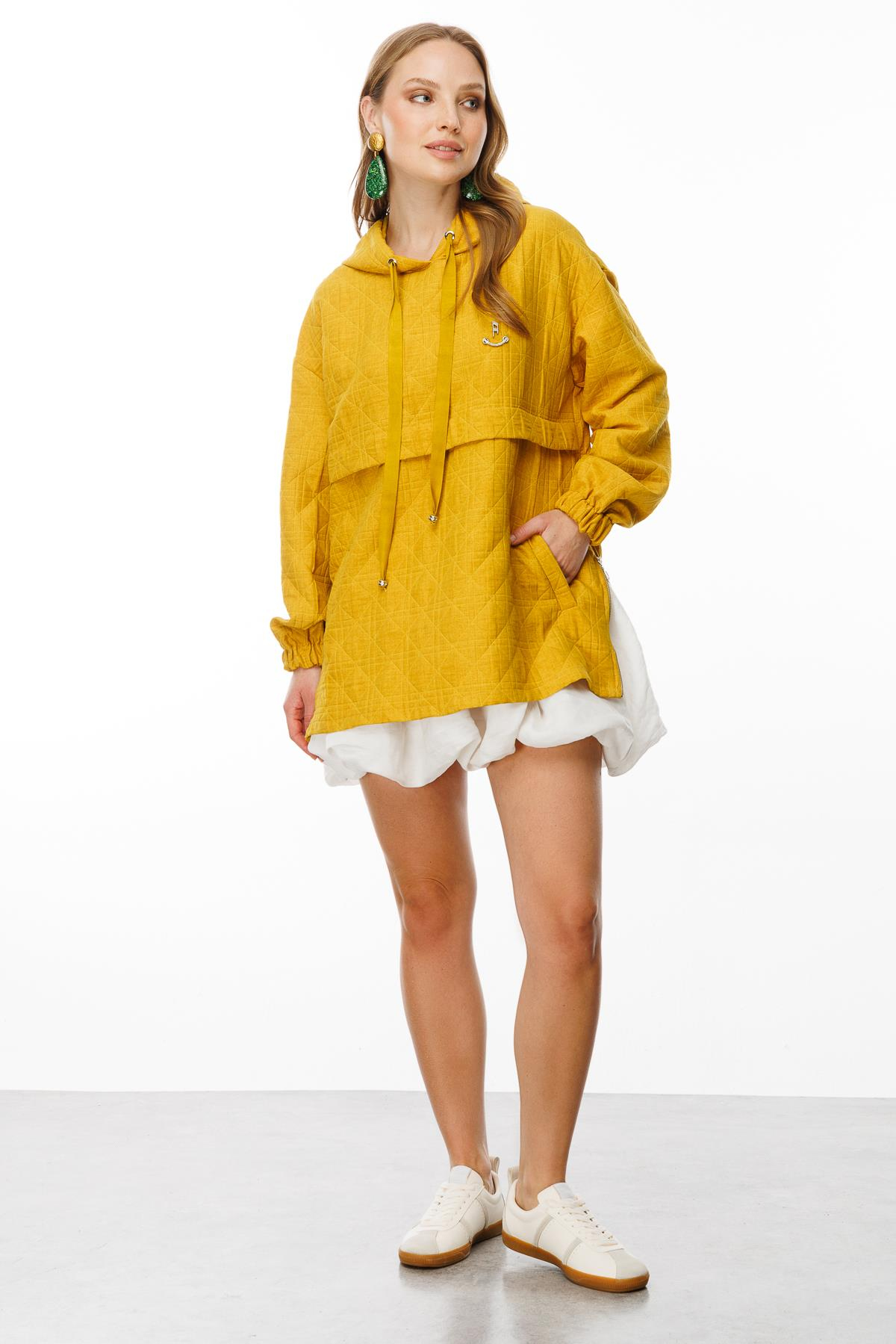 Kapüşon Detaylı Kapitone Sweatshirt