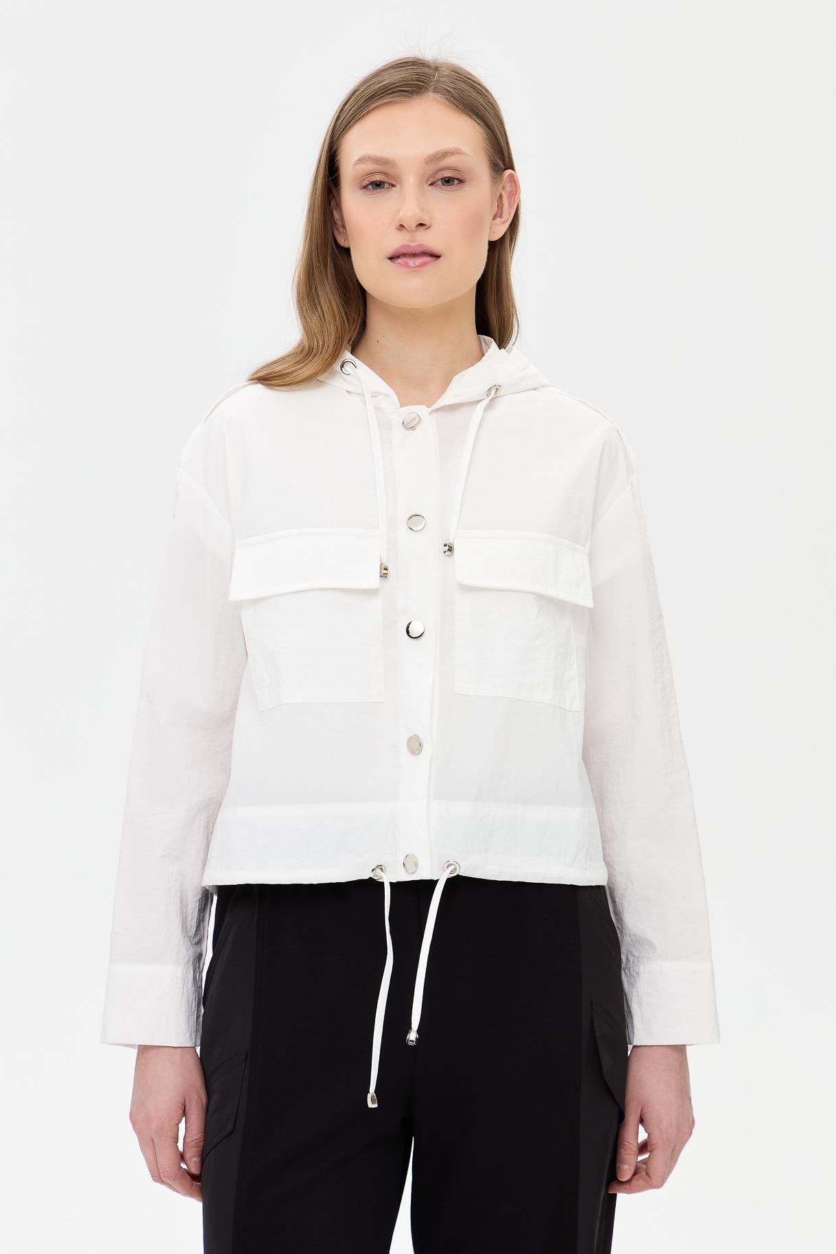 Kapüşonlu Cep Detaylı Paraşüt Ceket - KEMIK