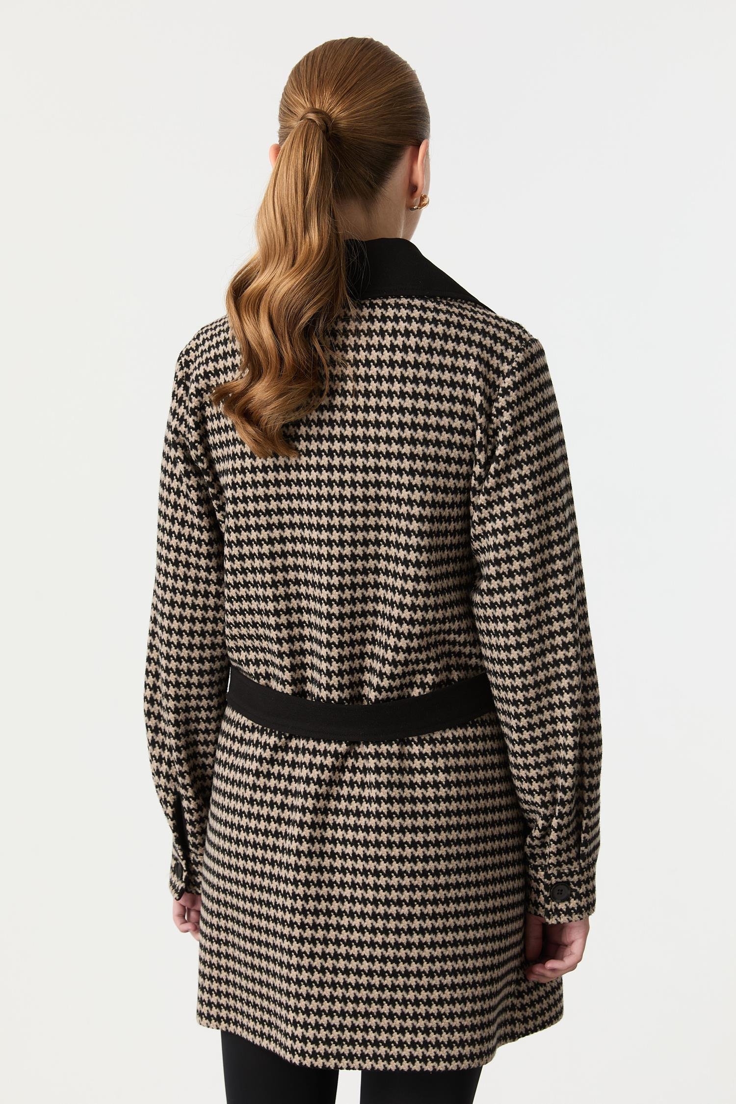 Kazayağı Desen Fermuar Detaylı Kaban-VİZON