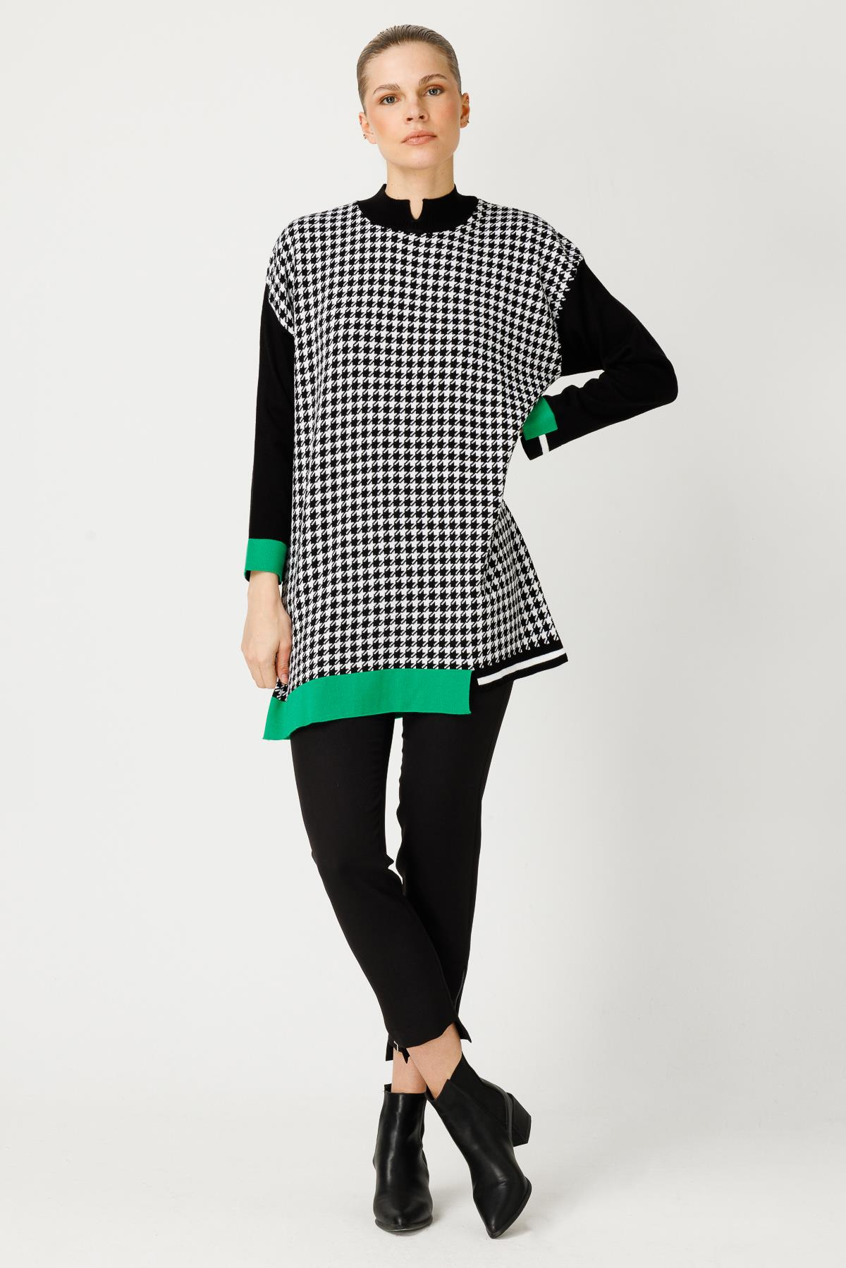 Kazayağı Desenli Triko Tunik - BENETTON