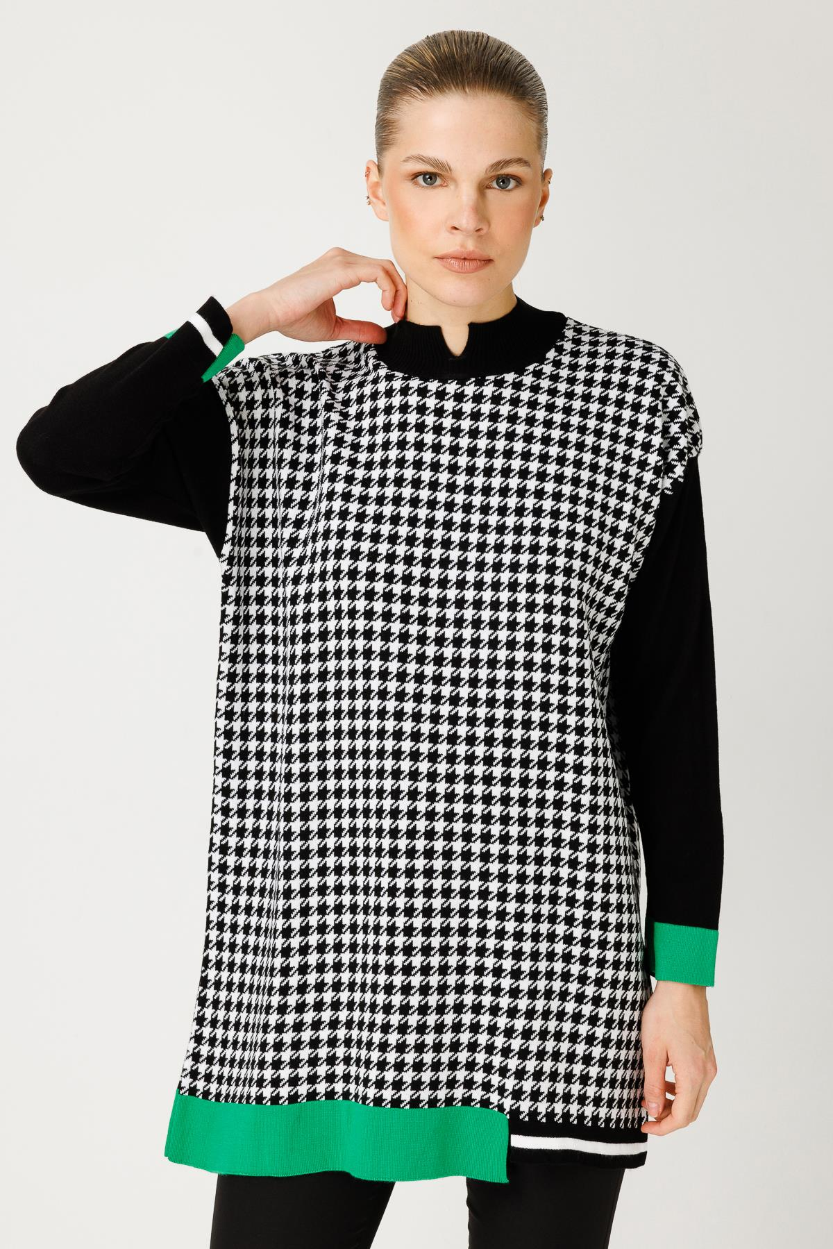 Kazayağı Desenli Triko Tunik - BENETTON