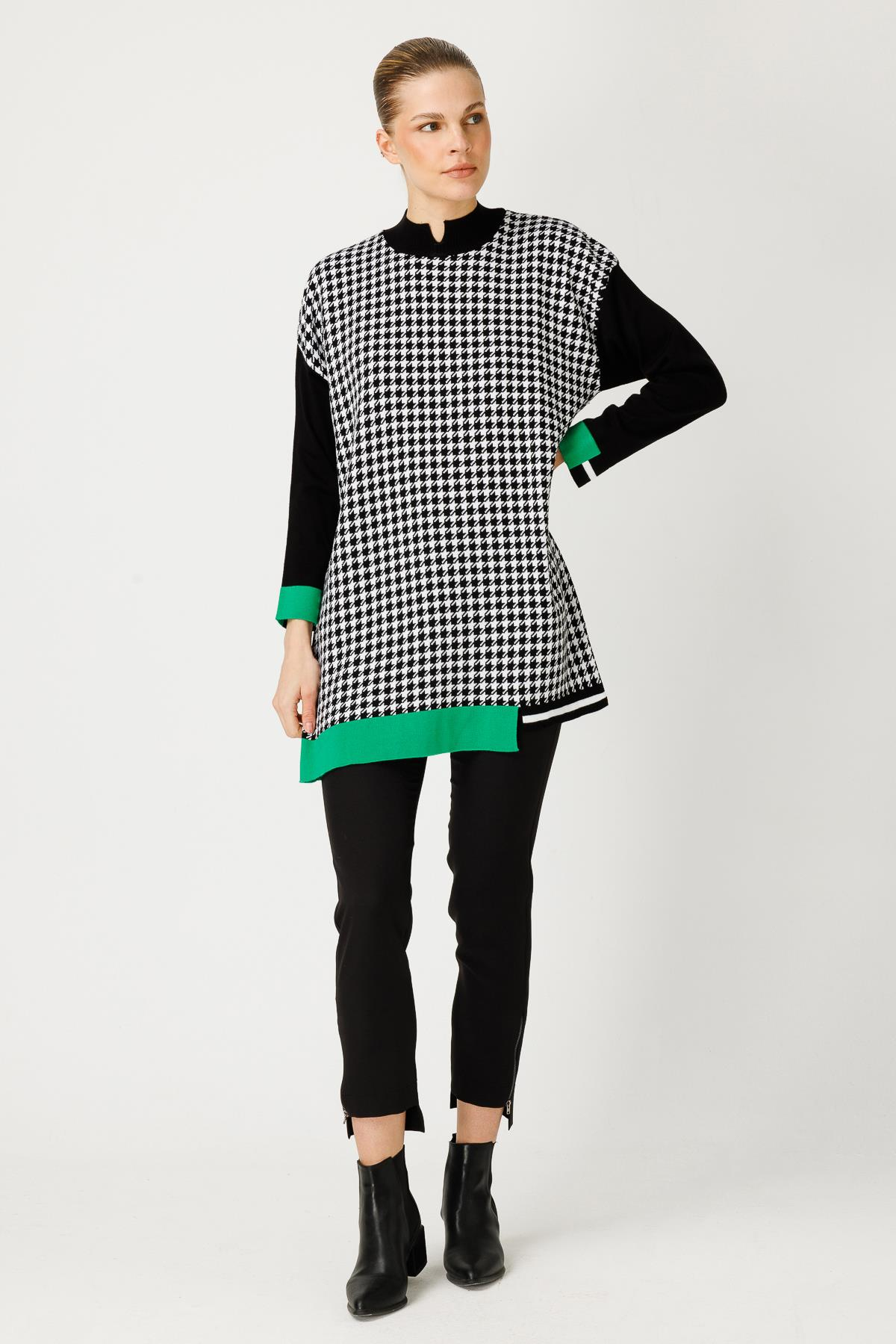 Kazayağı Desenli Triko Tunik - BENETTON