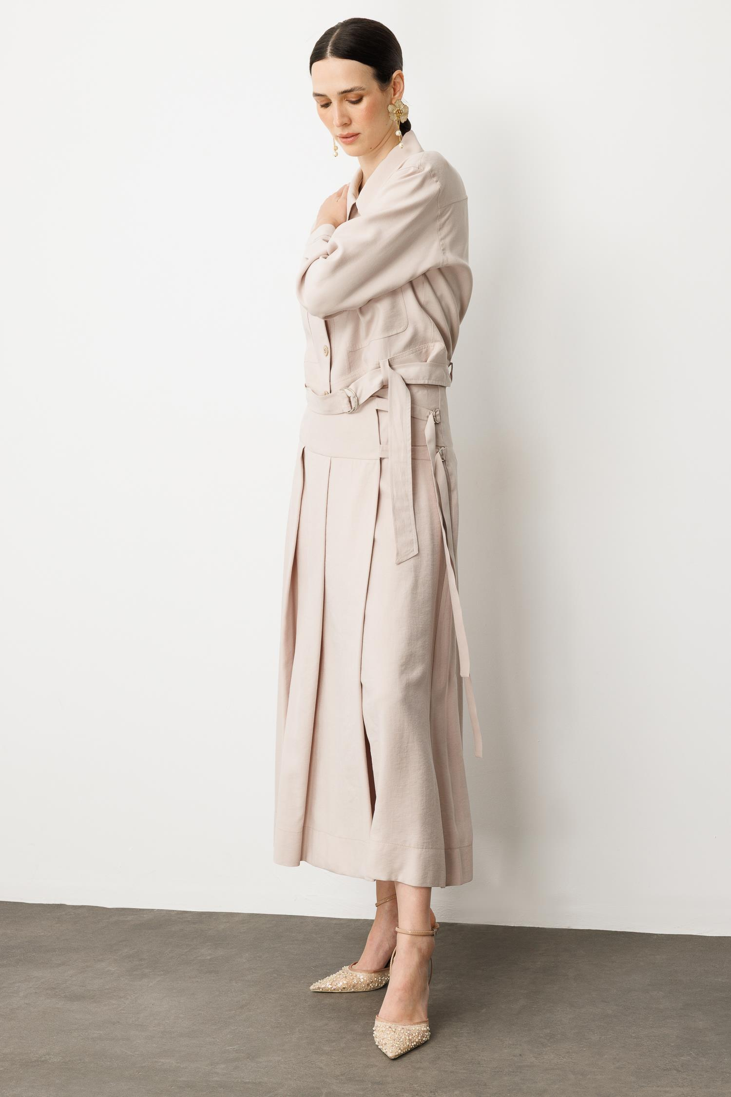 Kemer Detay İnce Ceket-TAŞ