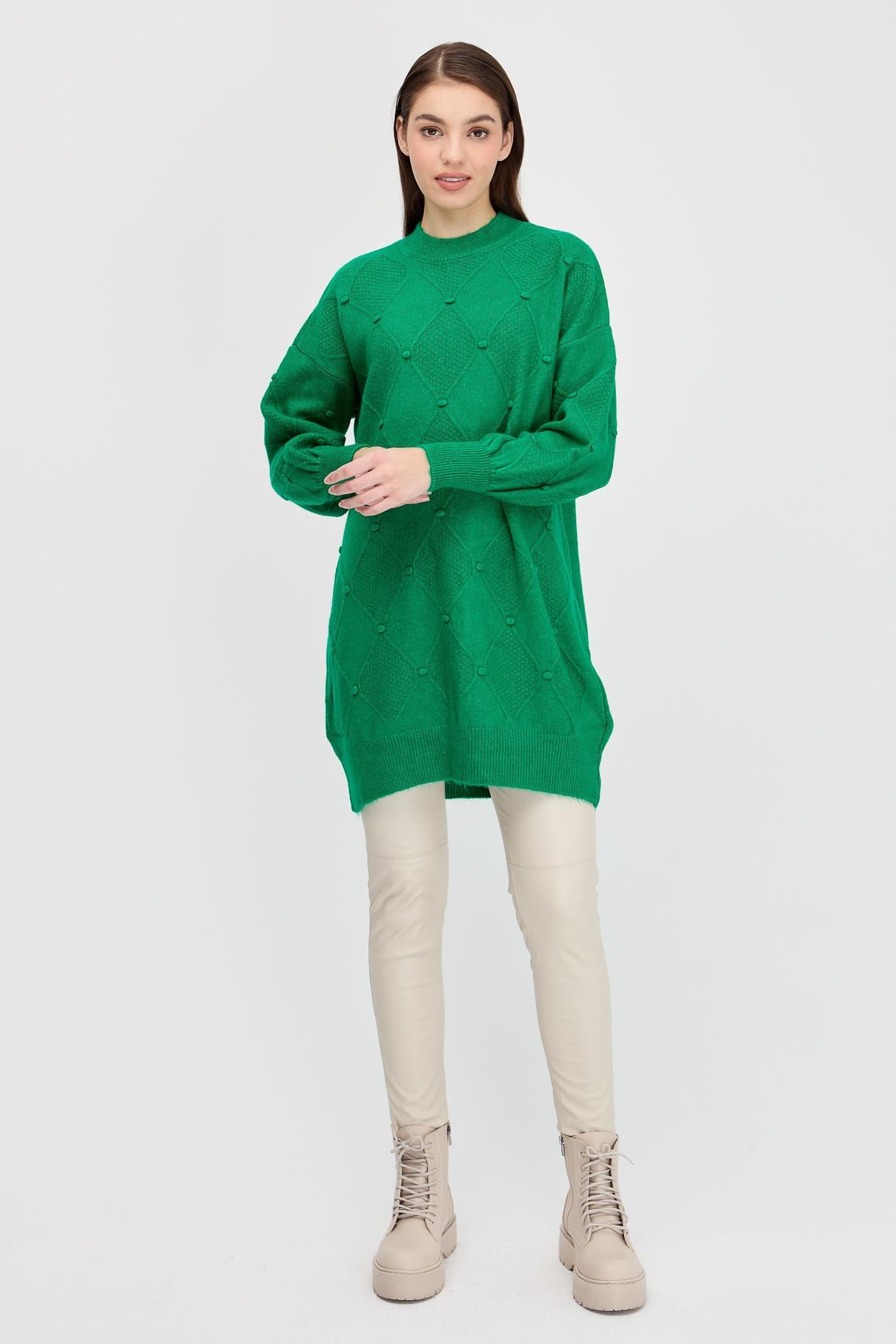 Kendinden Desenli Triko Tunik - BENETTON