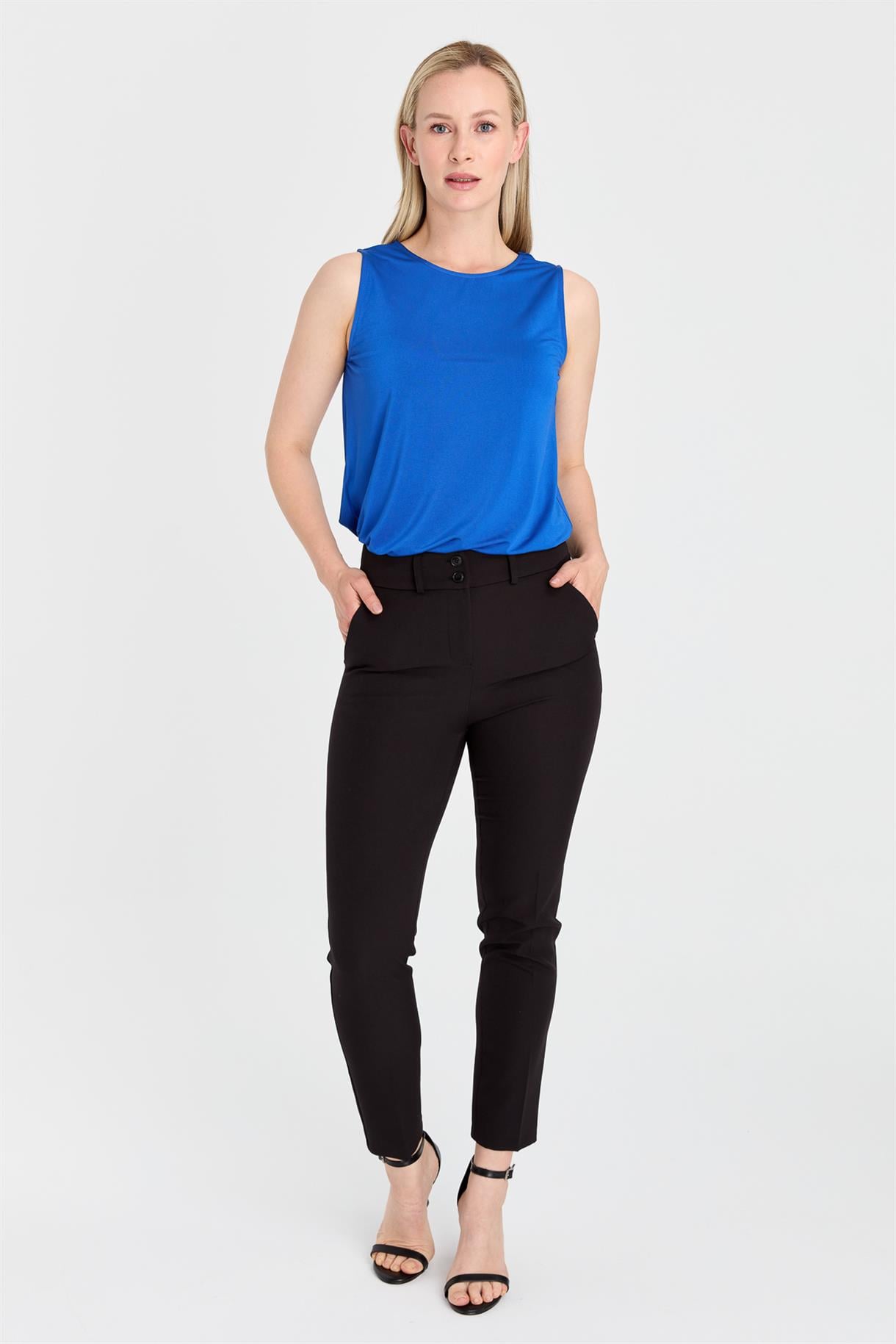 Klasik Fit Kesim Pantolon - SİYAH
