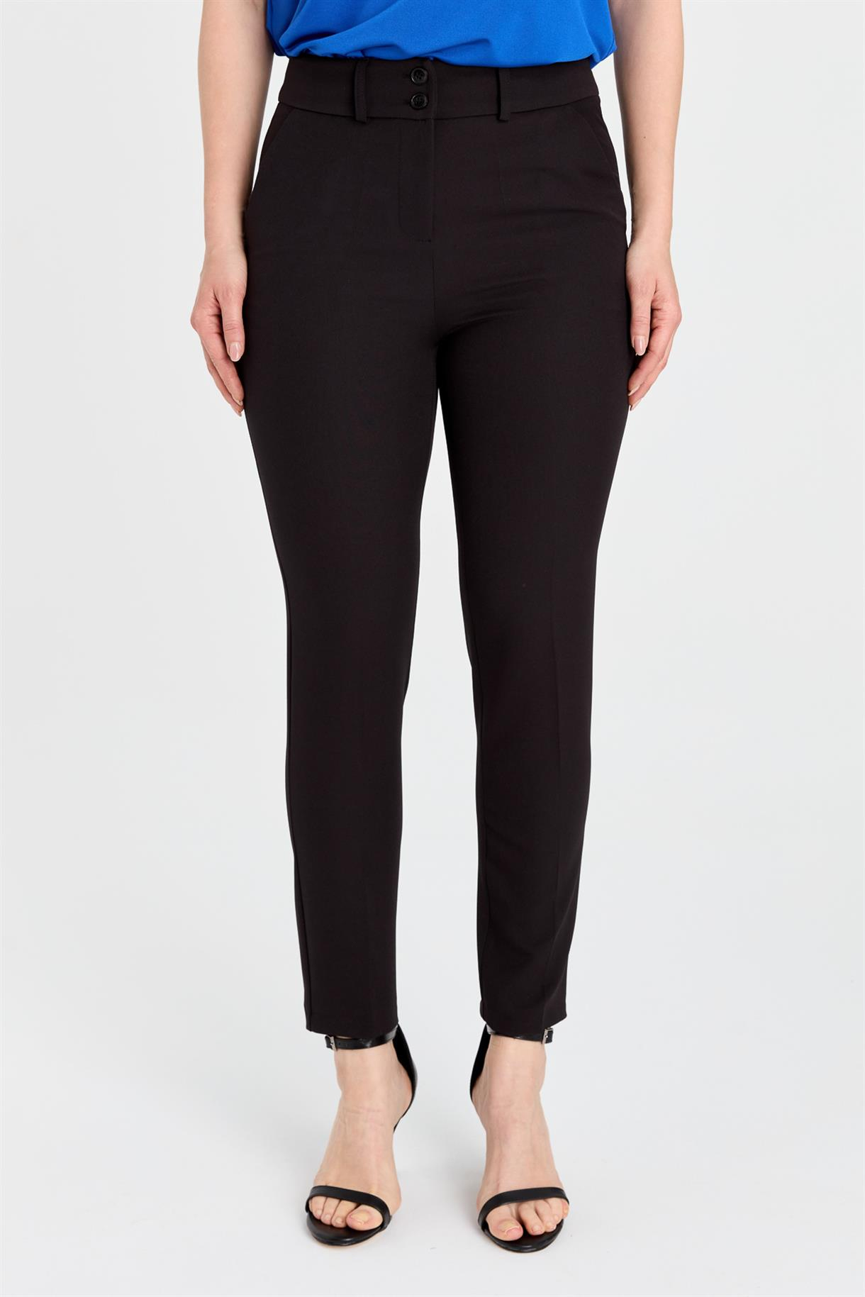 Klasik Fit Kesim Pantolon - SİYAH