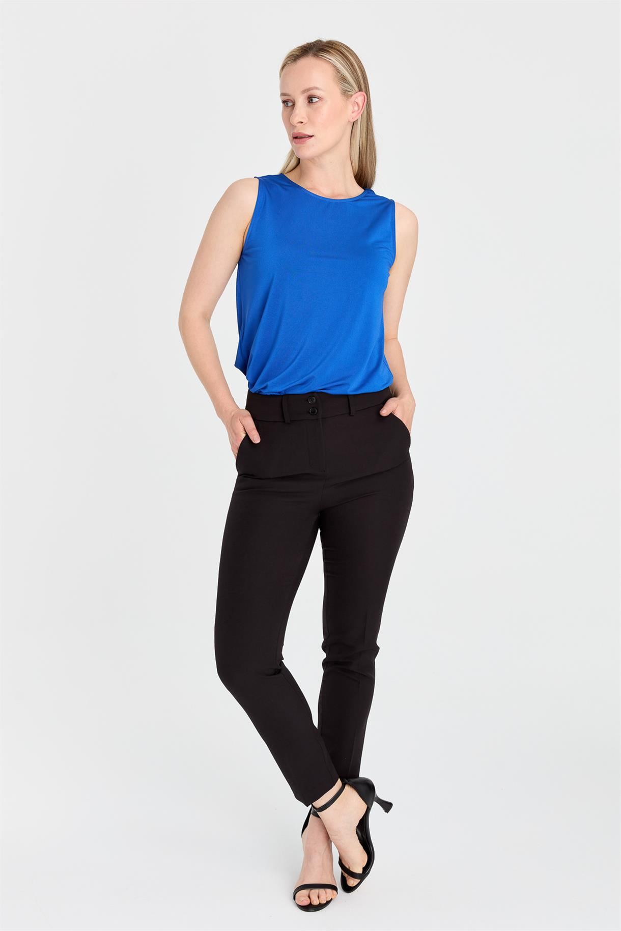 Klasik Fit Kesim Pantolon - SİYAH