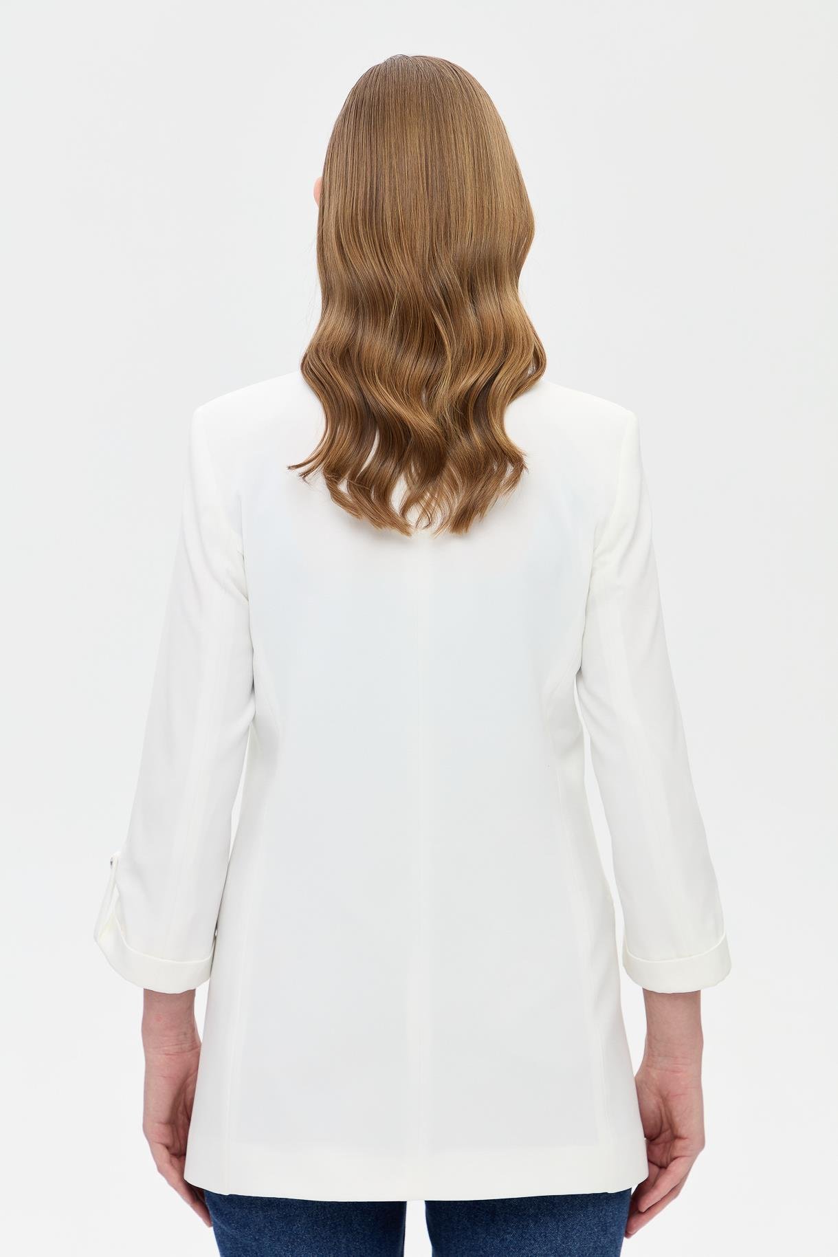 Kolu Düğme Detaylı Ceket - EKRU