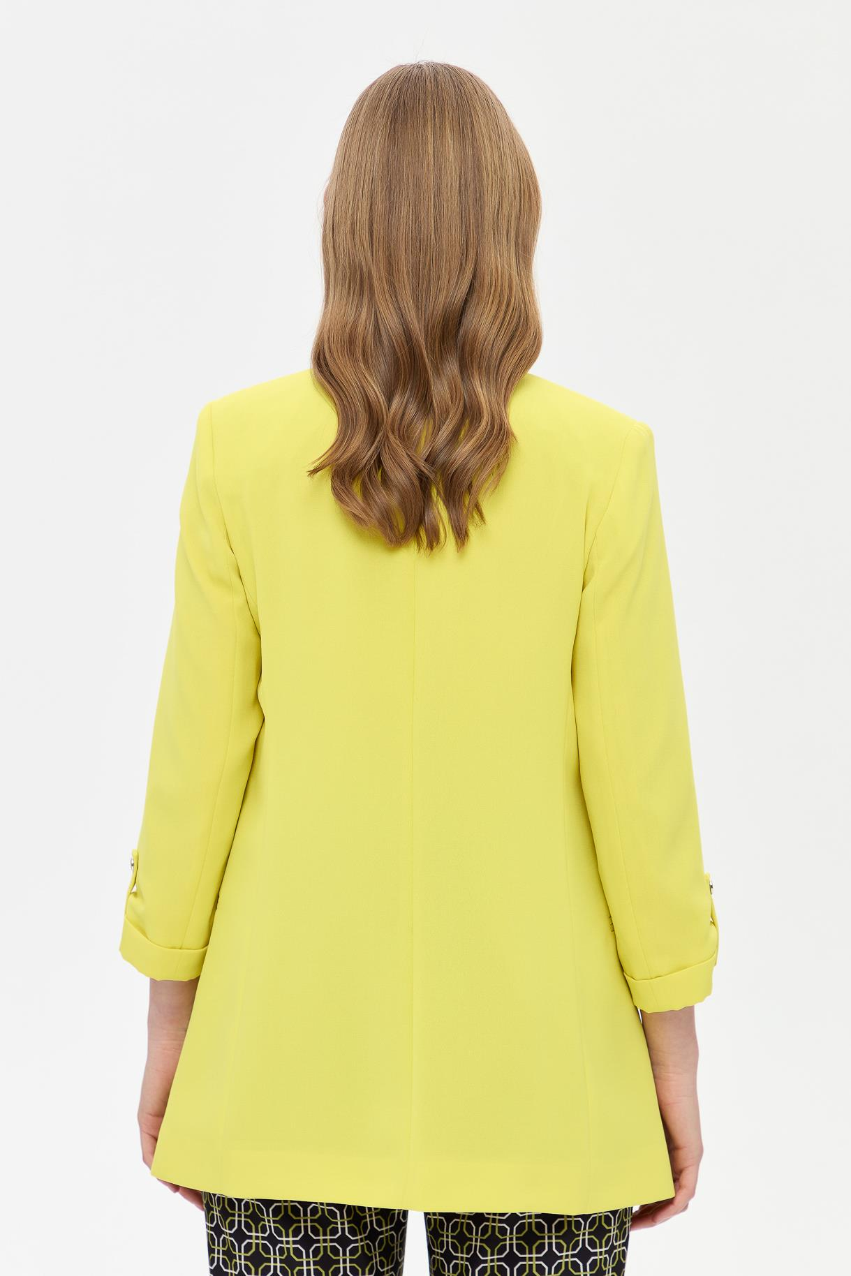 Kolu Düğme Detaylı Ceket - SARI