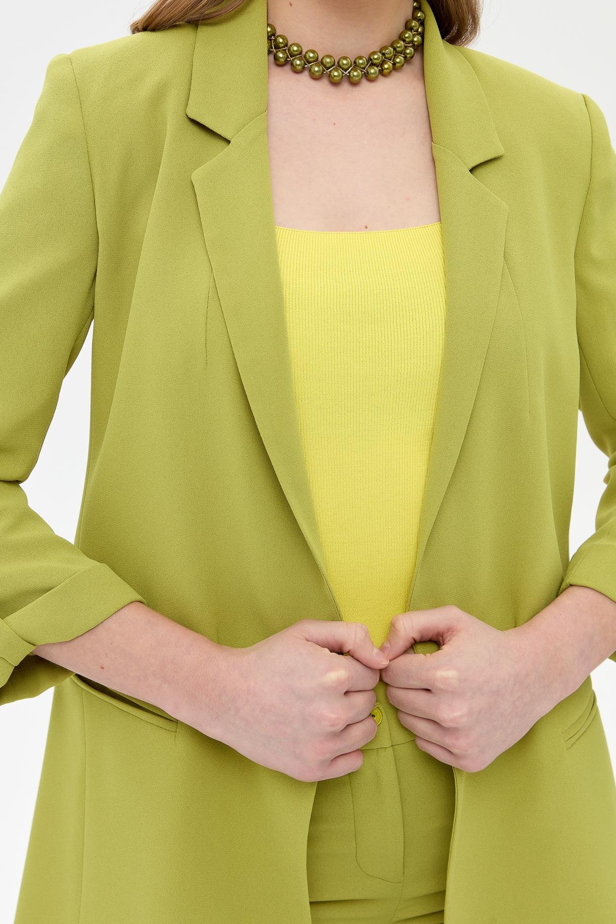 Kolu Düğme Detaylı Ceket - Y.YEŞİLİ