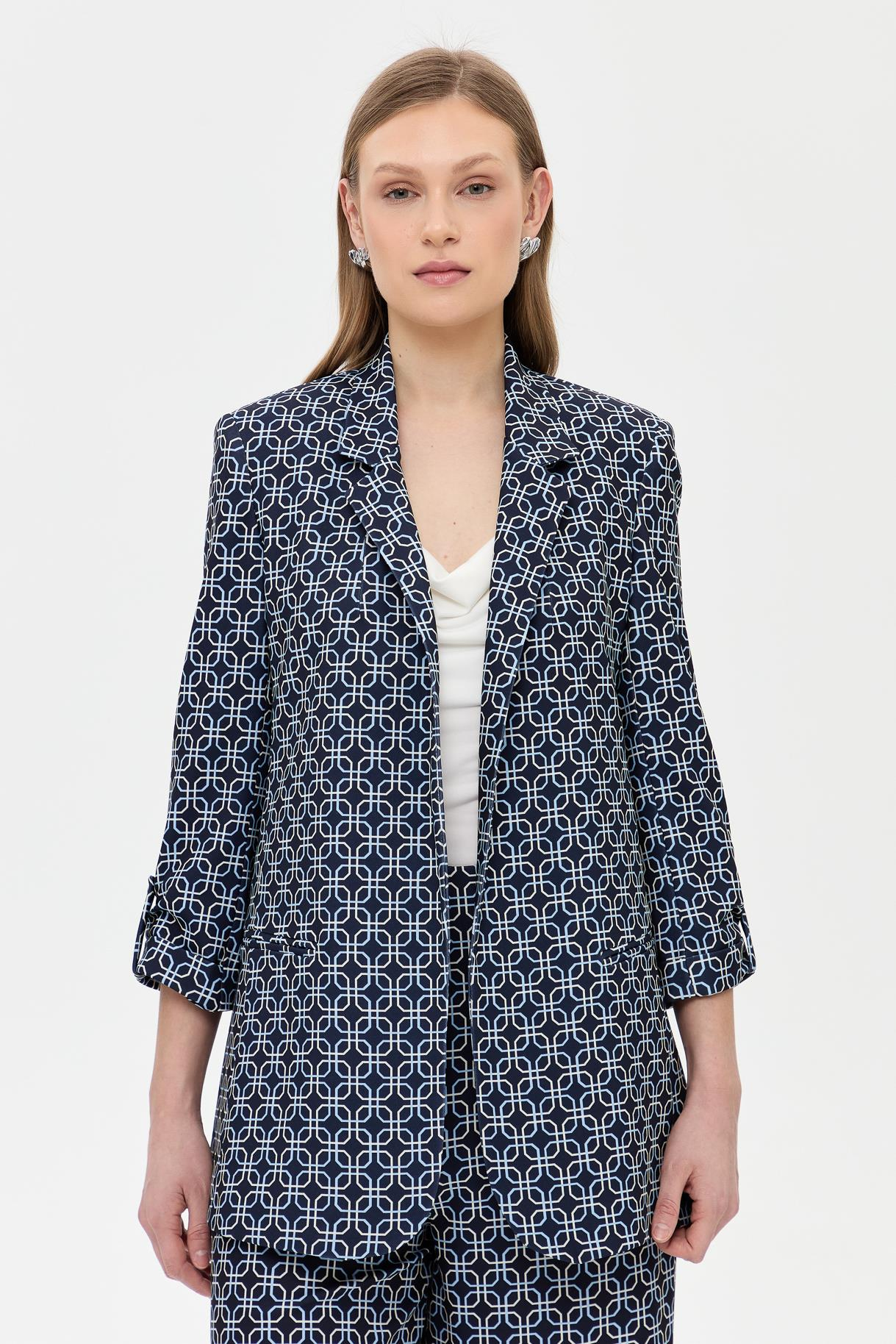 Kolu Düğme Detaylı Desenli Ceket - LACI