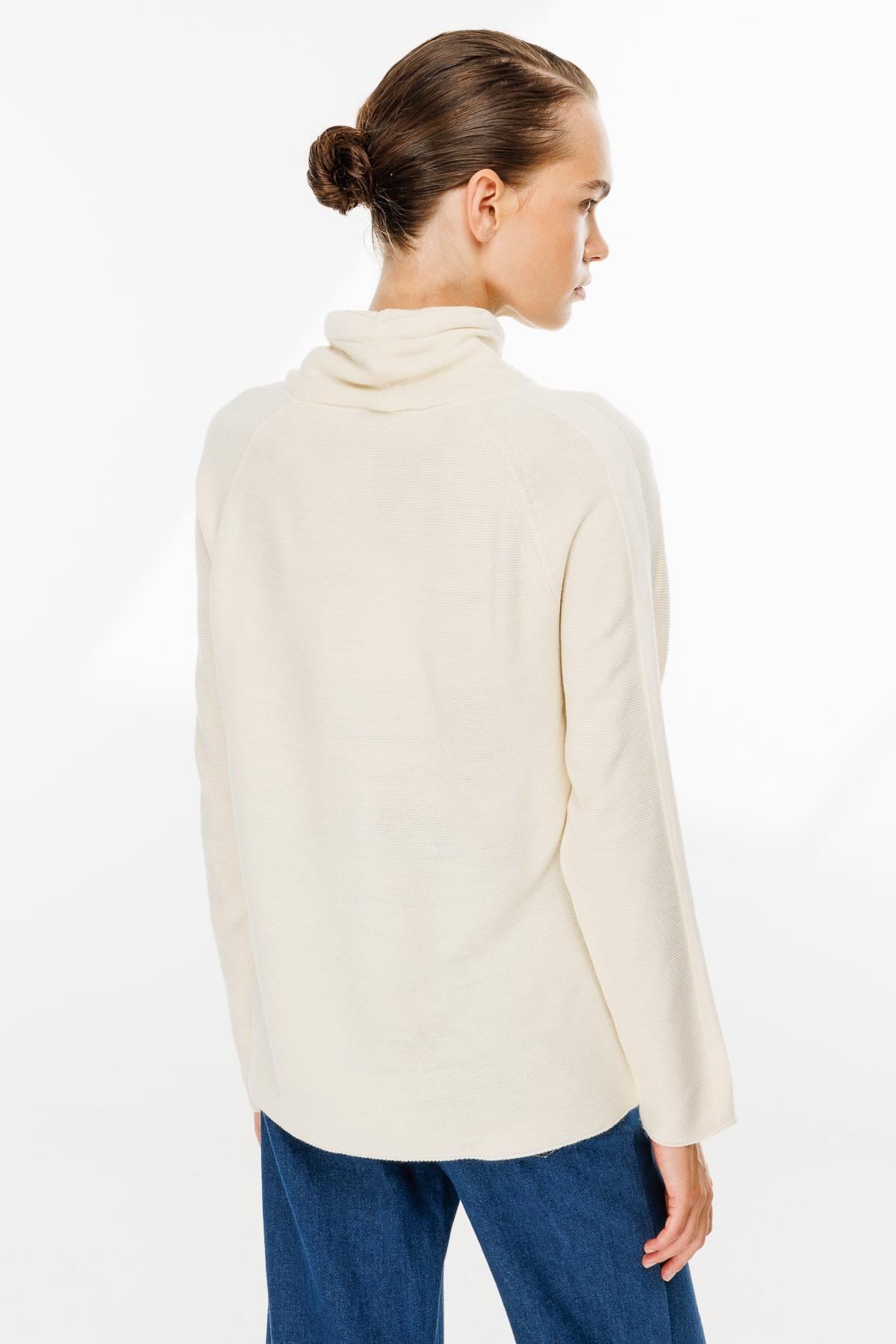 Önü Taşlı Yazı Baskılı Triko Sweat - KEMIK