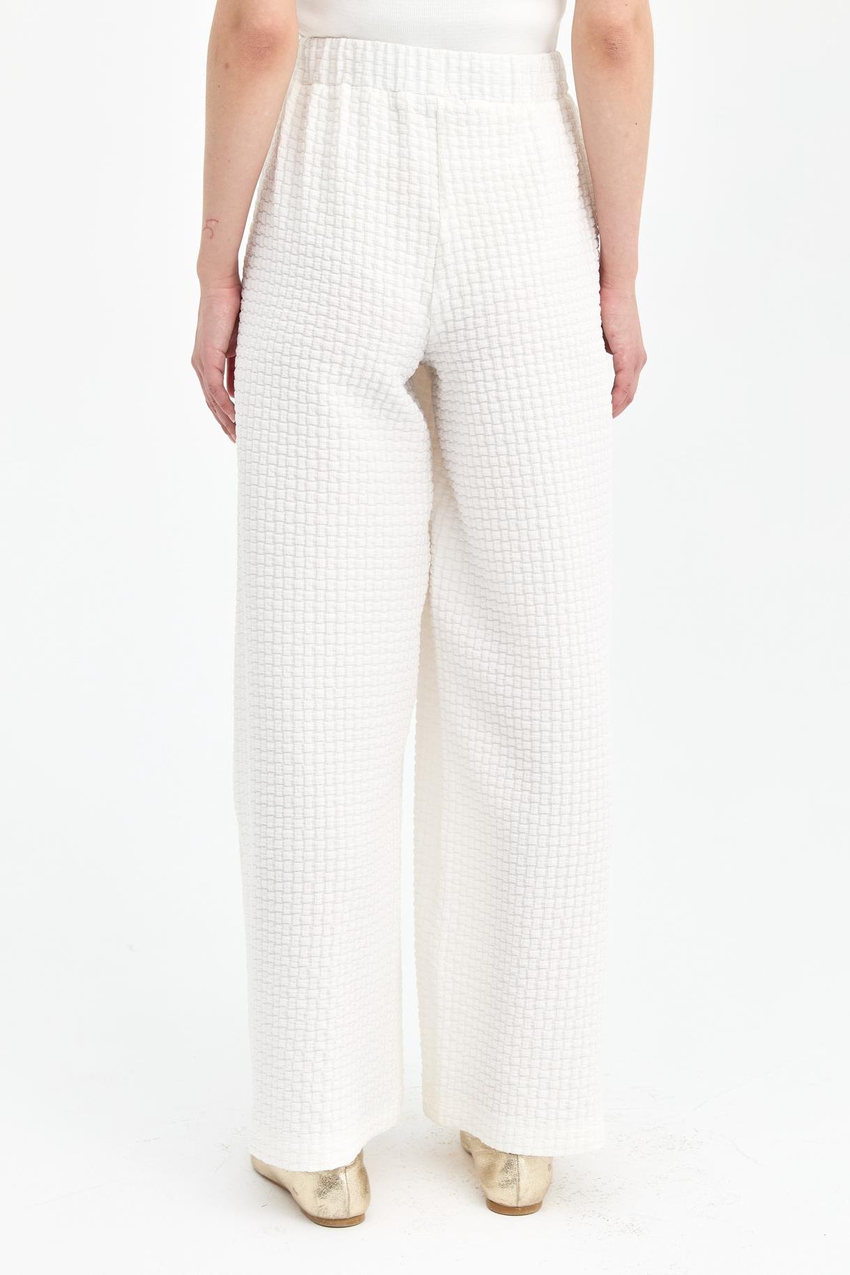 Paçası Düğme Detaylı Bol Paça Pantolon - KEMIK