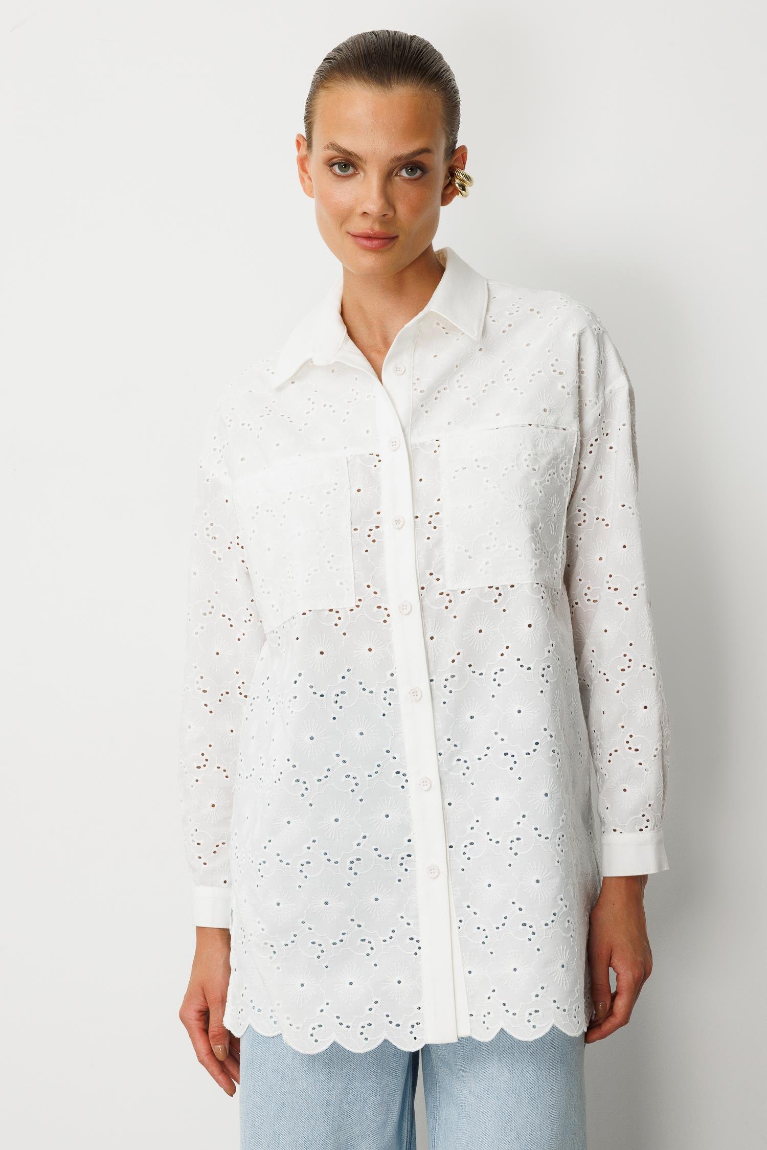 Pamuklu Fisto Tunik Gömlek-KEMIK