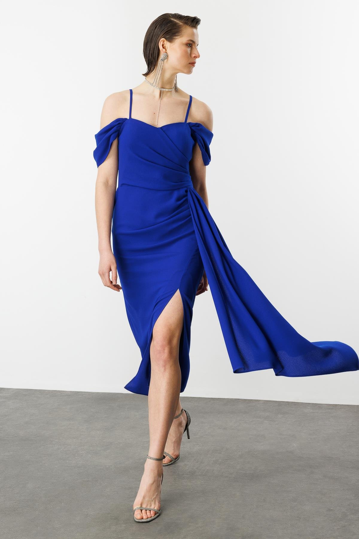 Prenses Yaka Krep Abiye-SAX