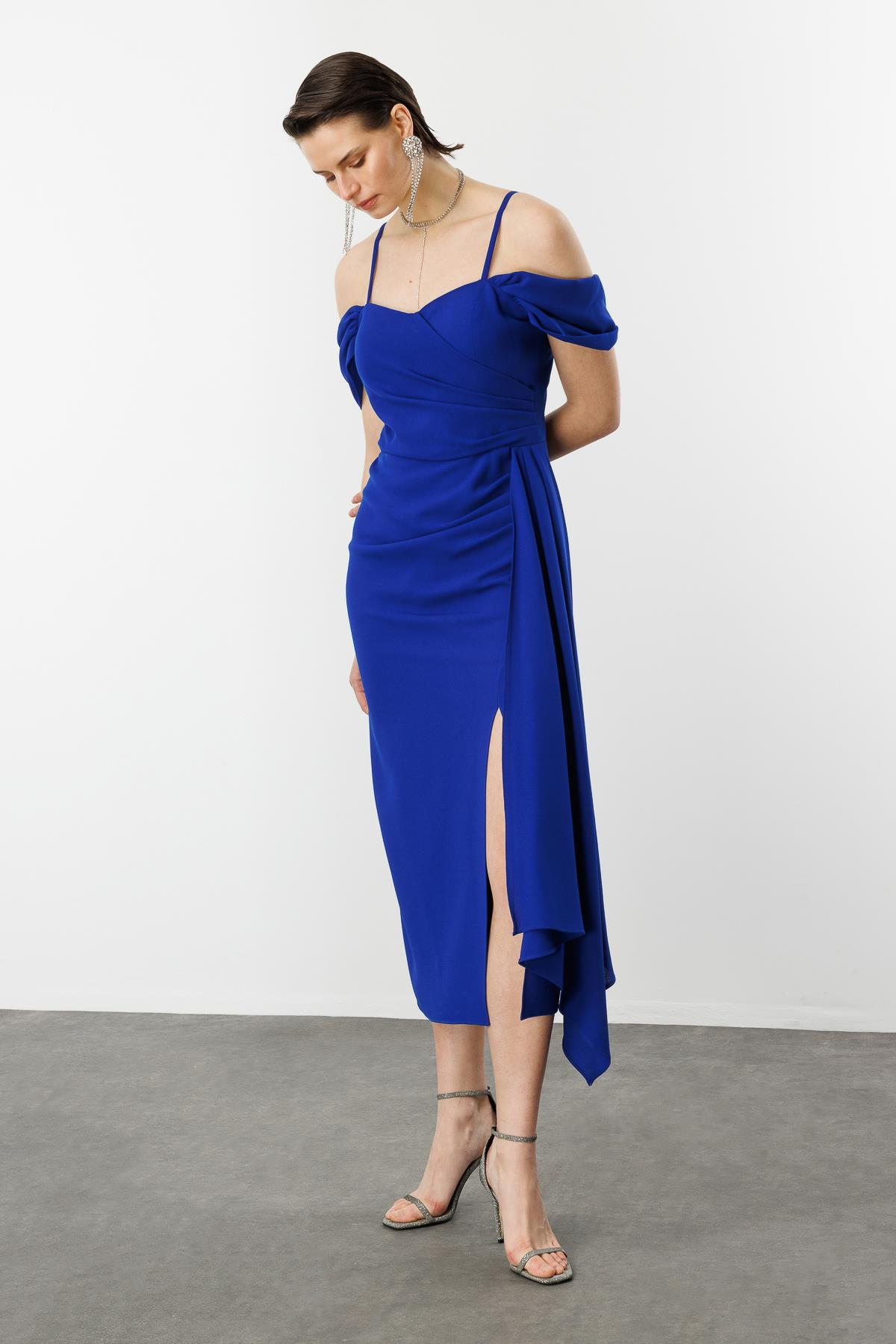 Prenses Yaka Krep Abiye-SAX