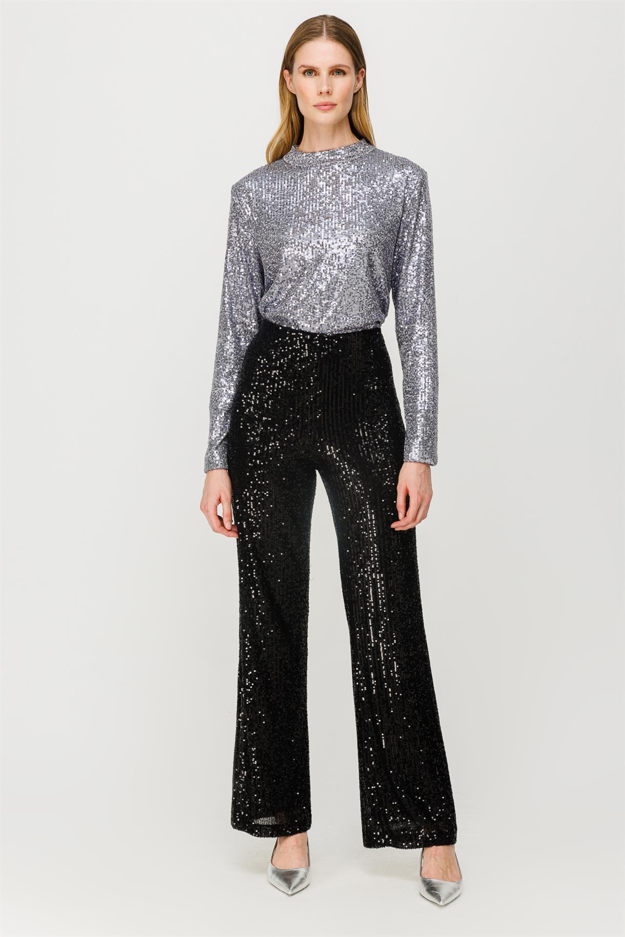 Pul Payet Pantolon - SİYAH