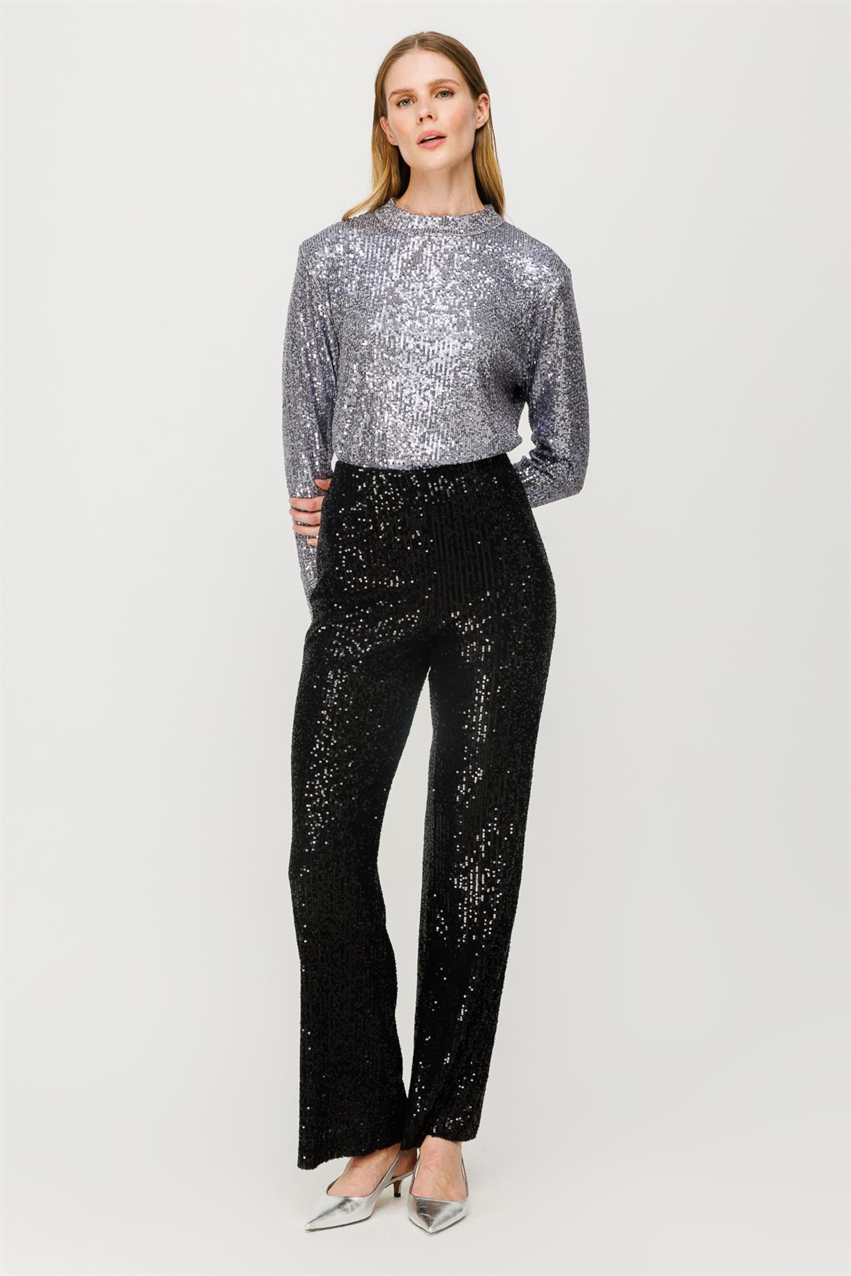 Pul Payet Pantolon - SİYAH