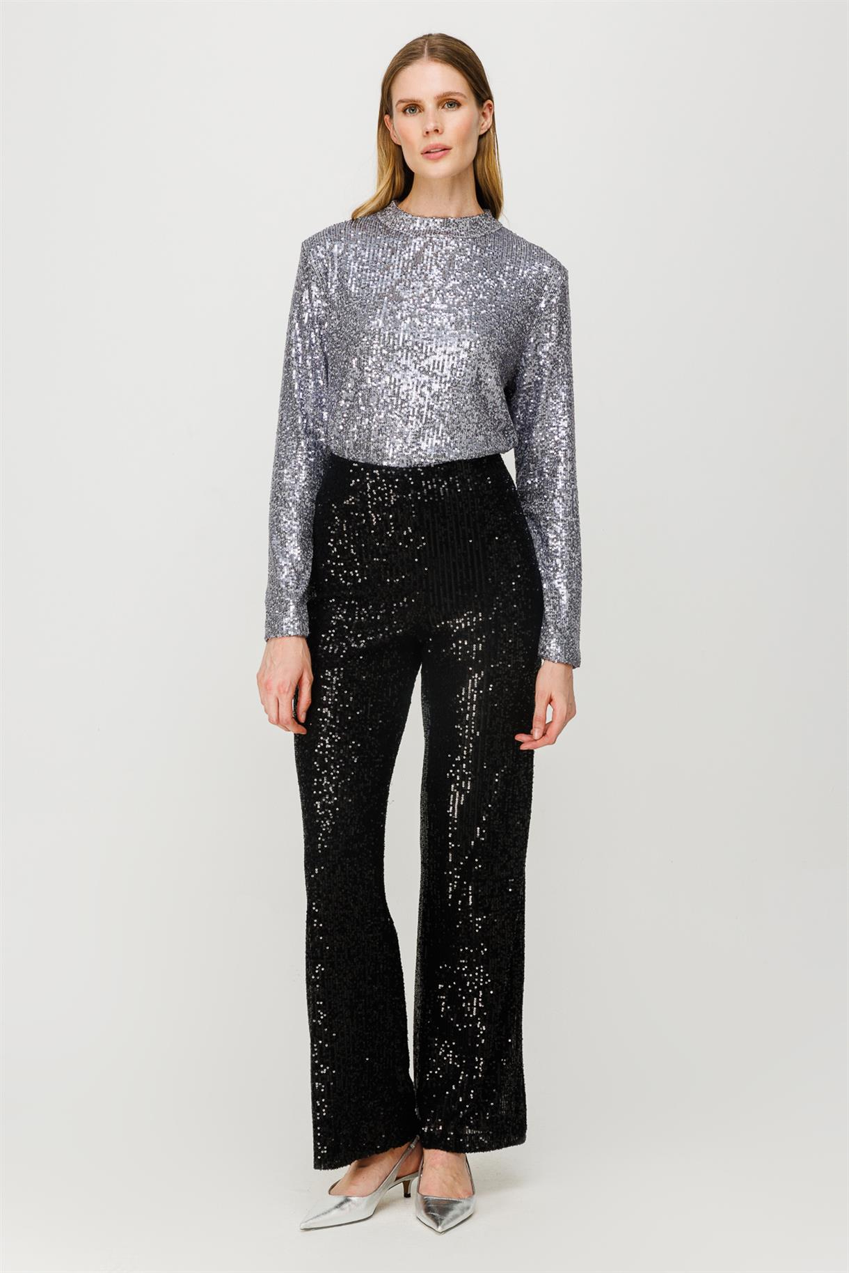 Pul Payet Pantolon - SİYAH