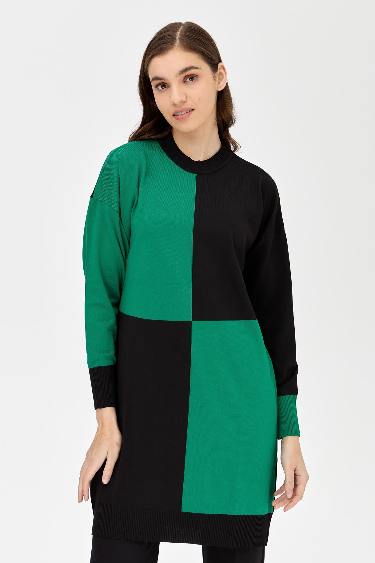 Renk Bloklu Triko Tunik - BENETTON