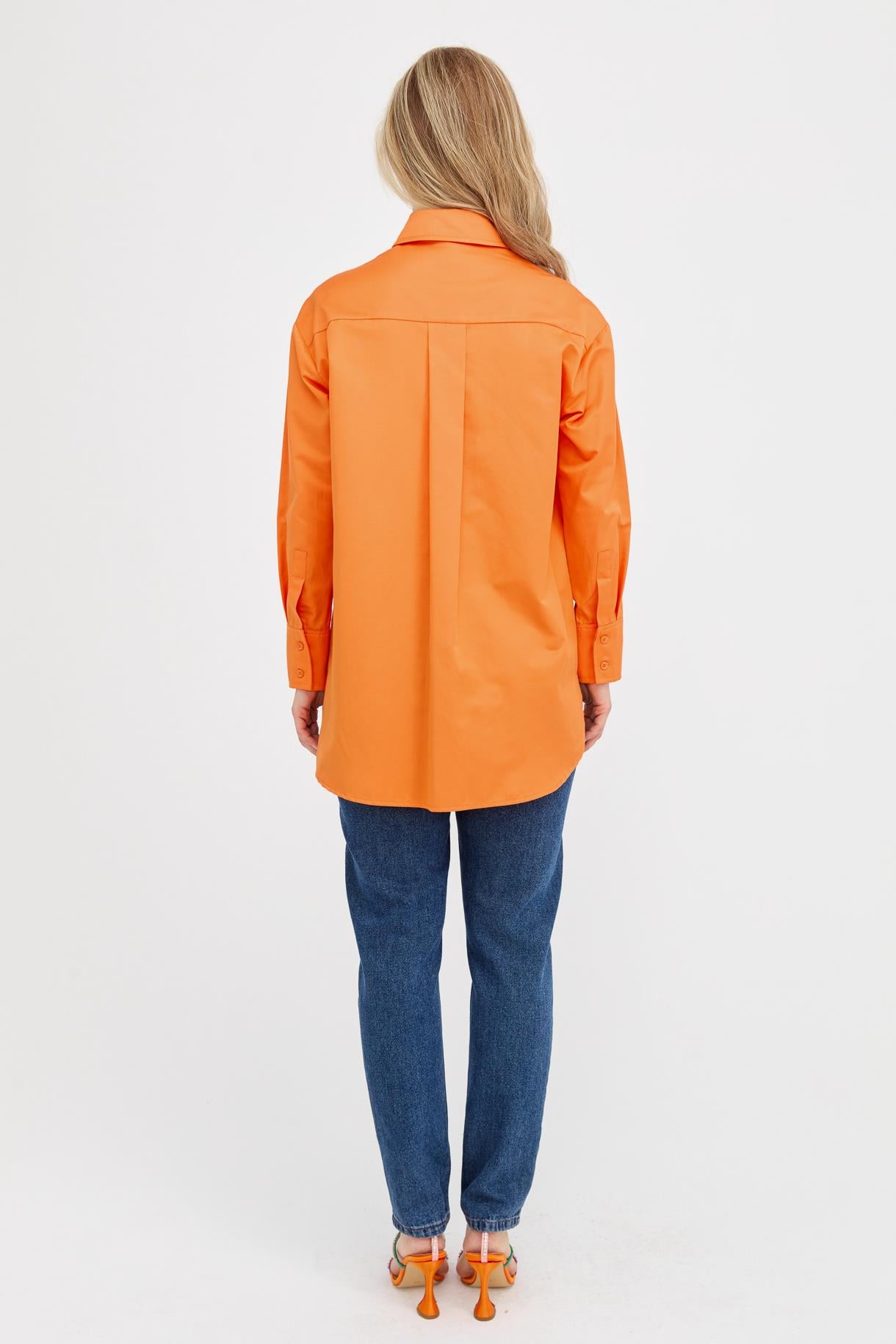 S8-412 COTON BAYAN GÖMLEK - ORANJE